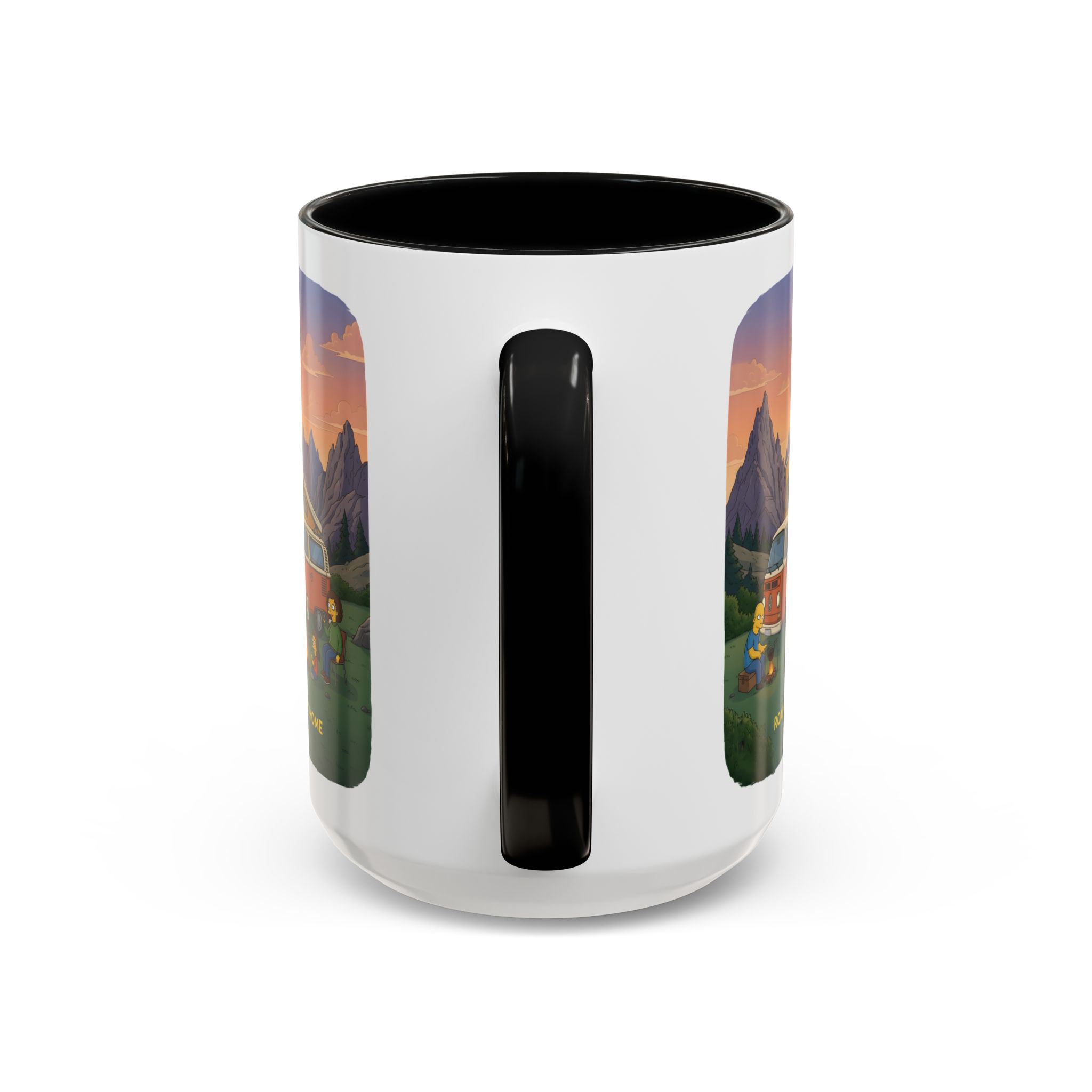 Accent Coffee Mug (11, 15oz) — "Roam Sweet Home" Design Sitcom-Line