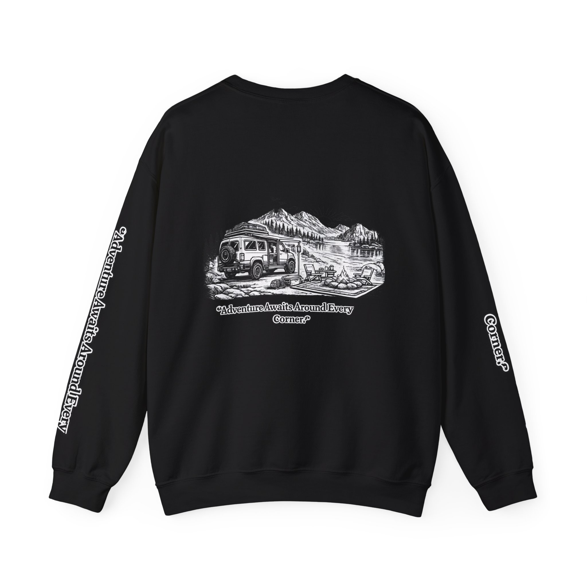 3522444548312676544_2048.jpeg Unisex Heavy Blend™ Crewneck Sweatshirt — "Adventure Awaits Around Every Corner" Design Minimal-Line