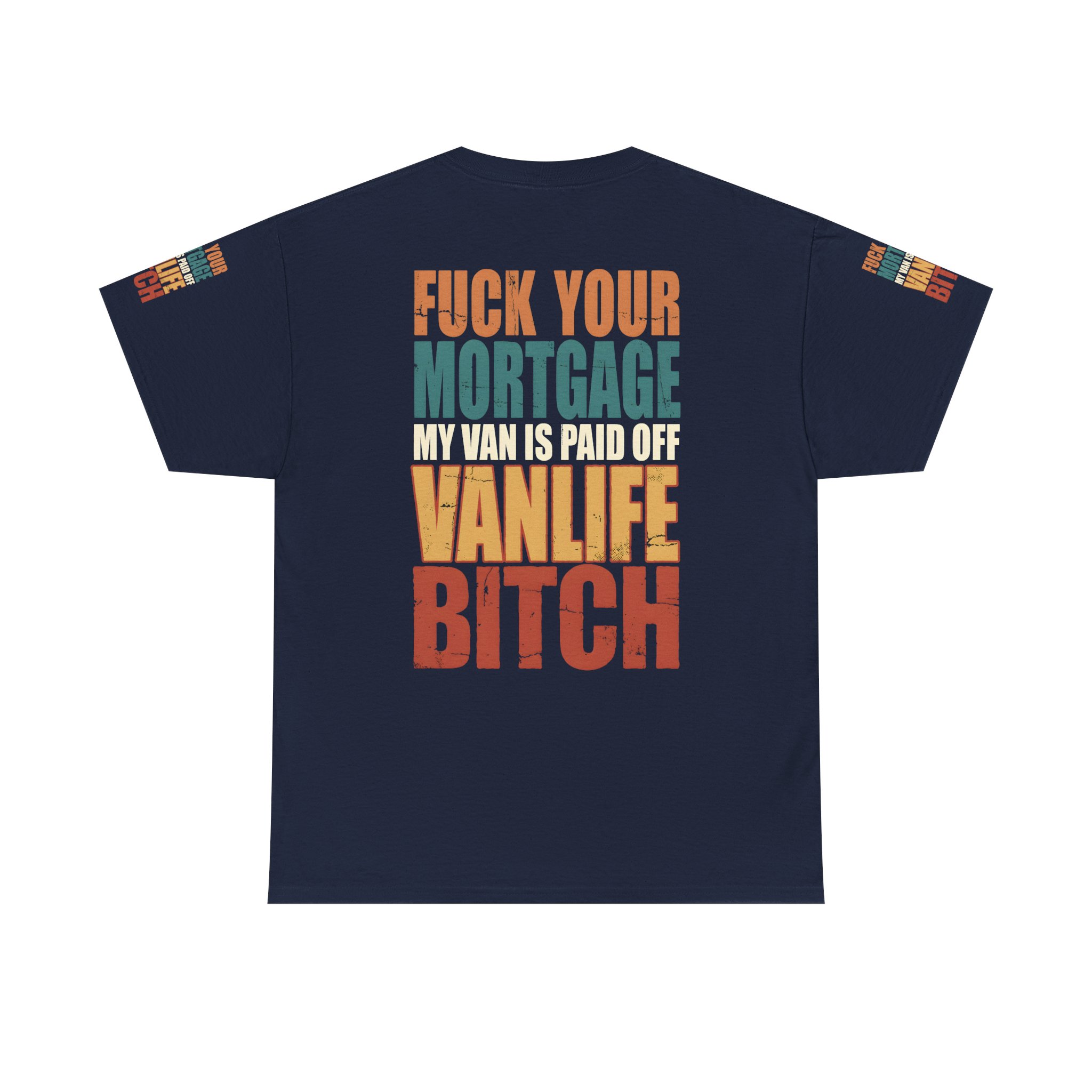 Unisex Heavy Cotton Tee — "Fuck Your Mortgage" Design F**K-Line