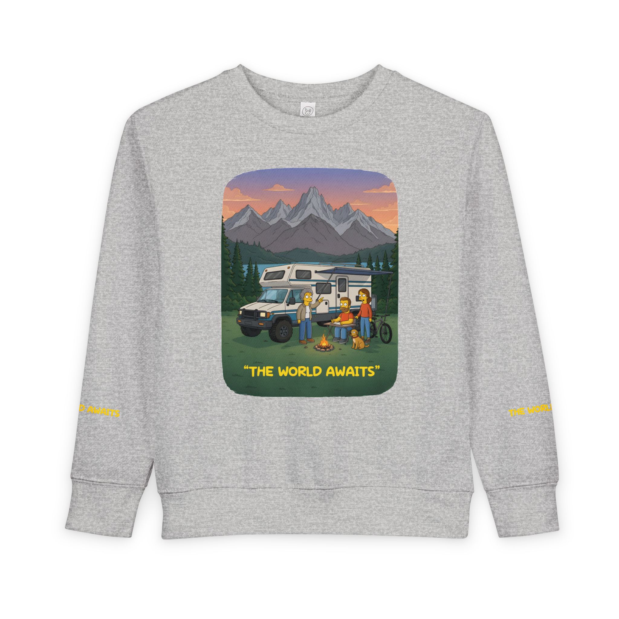 Toddler Sweatshirt - "The World Awaits" (Design Sitcom-Line)