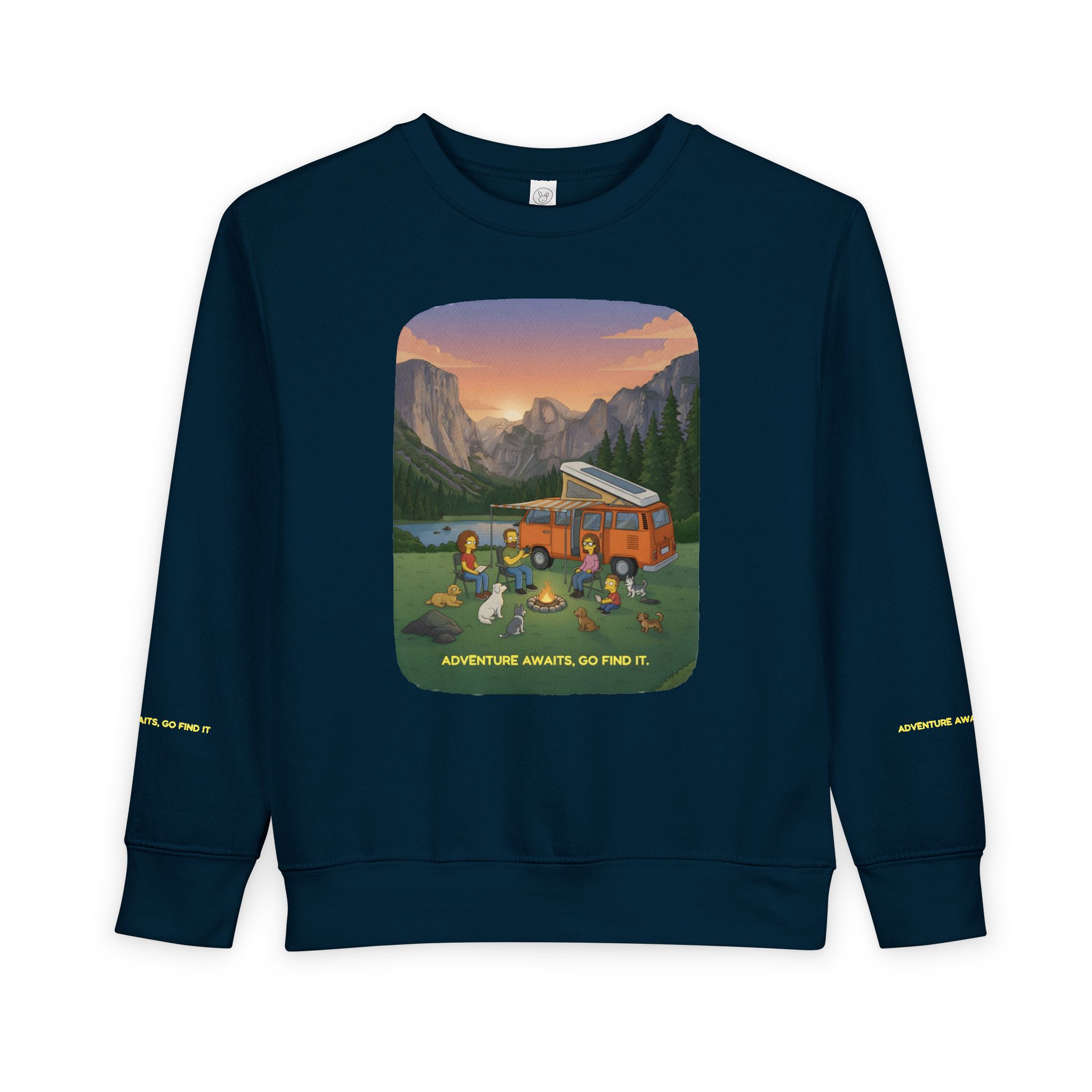 Toddler Sweatshirt - "Adventure Awaits-Go Find It" (Design Sitcom-Line)