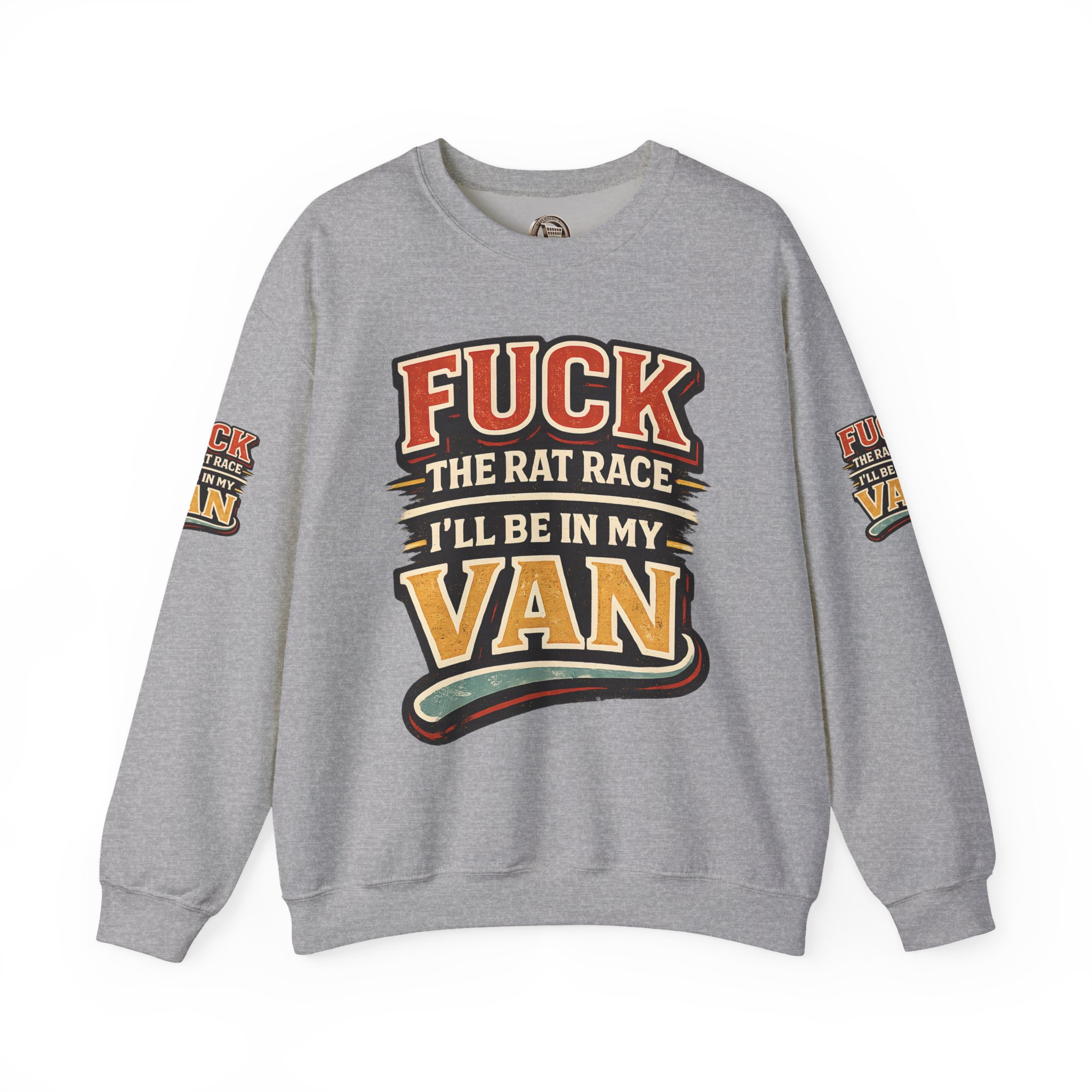 3545497916690331121_2048.jpeg Unisex Heavy Blend™ Crewneck Sweatshirt — "Fuck The Rat Race" Design F**K-Line