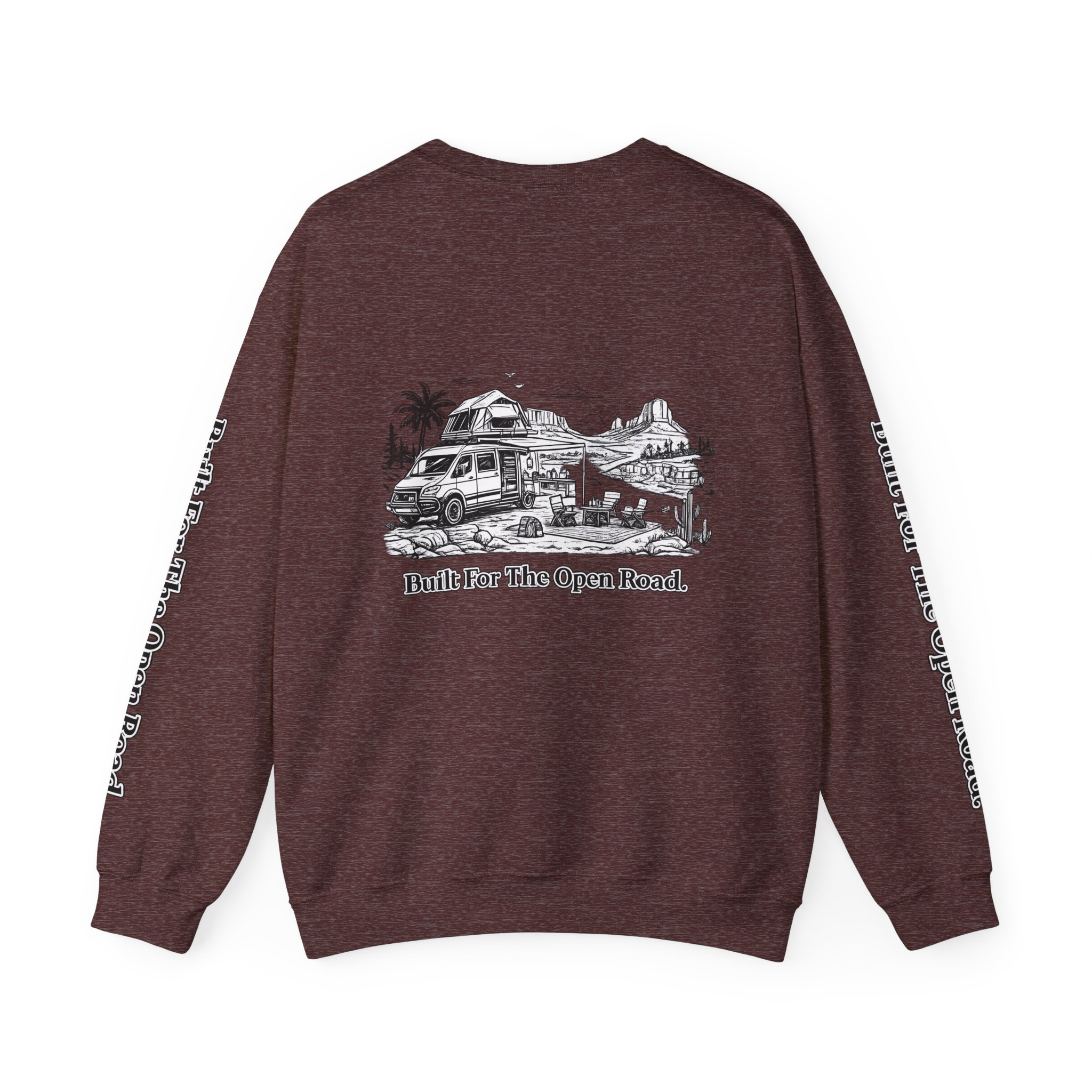 3548174669737292733_2048.jpeg Unisex Heavy Blend™ Crewneck Sweatshirt — "Built For The Open Road" Design Minimal-Line