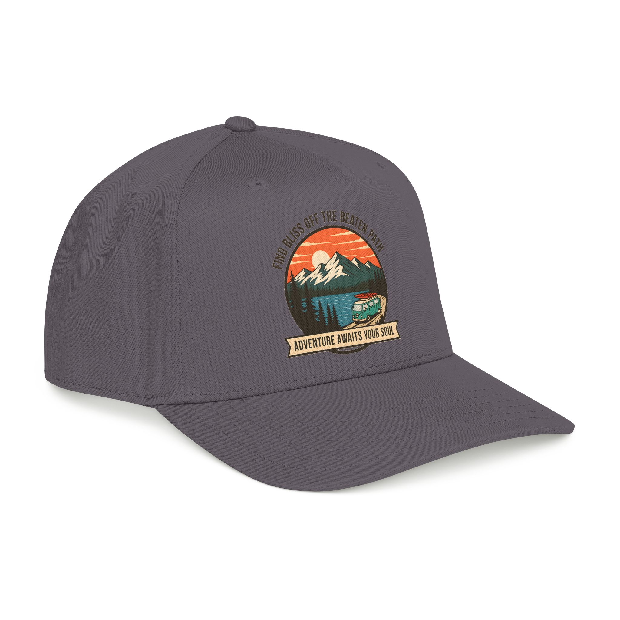 3551460942005308783_2048.jpeg Baseball Cap — "Find Bliss of the beaten patch-Adventure Awaits Your Soul" Vintage Mountain Camp Camper Design