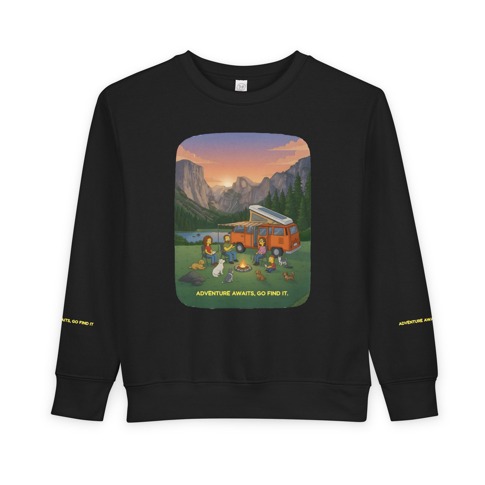 Toddler Sweatshirt - "Adventure Awaits-Go Find It" (Design Sitcom-Line)