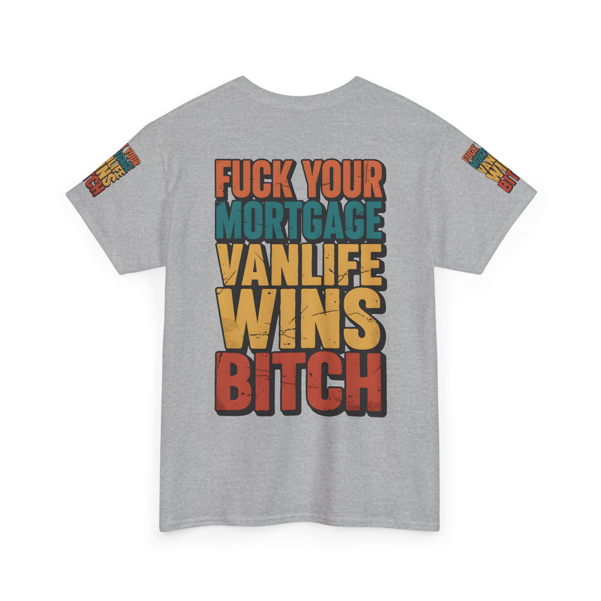 Unisex Heavy Cotton Tee — "Fuck Your Mortgage" Design F**K-Line