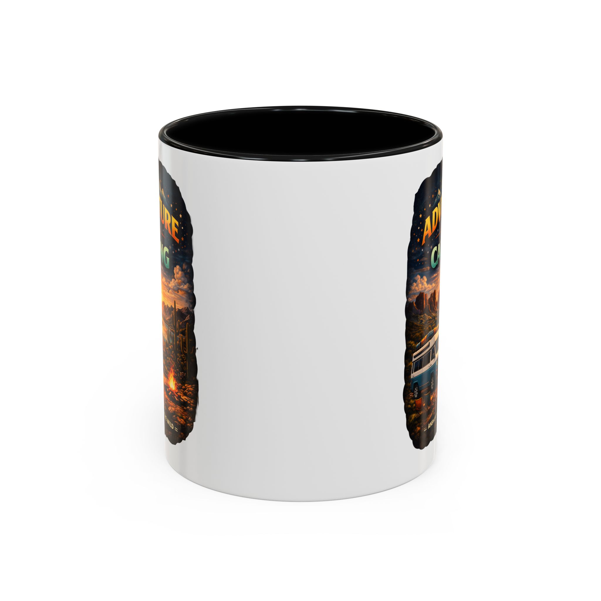 Accent Coffee Mug (11, 15oz) — "Adventure Is Calling" Design Scenic-Line