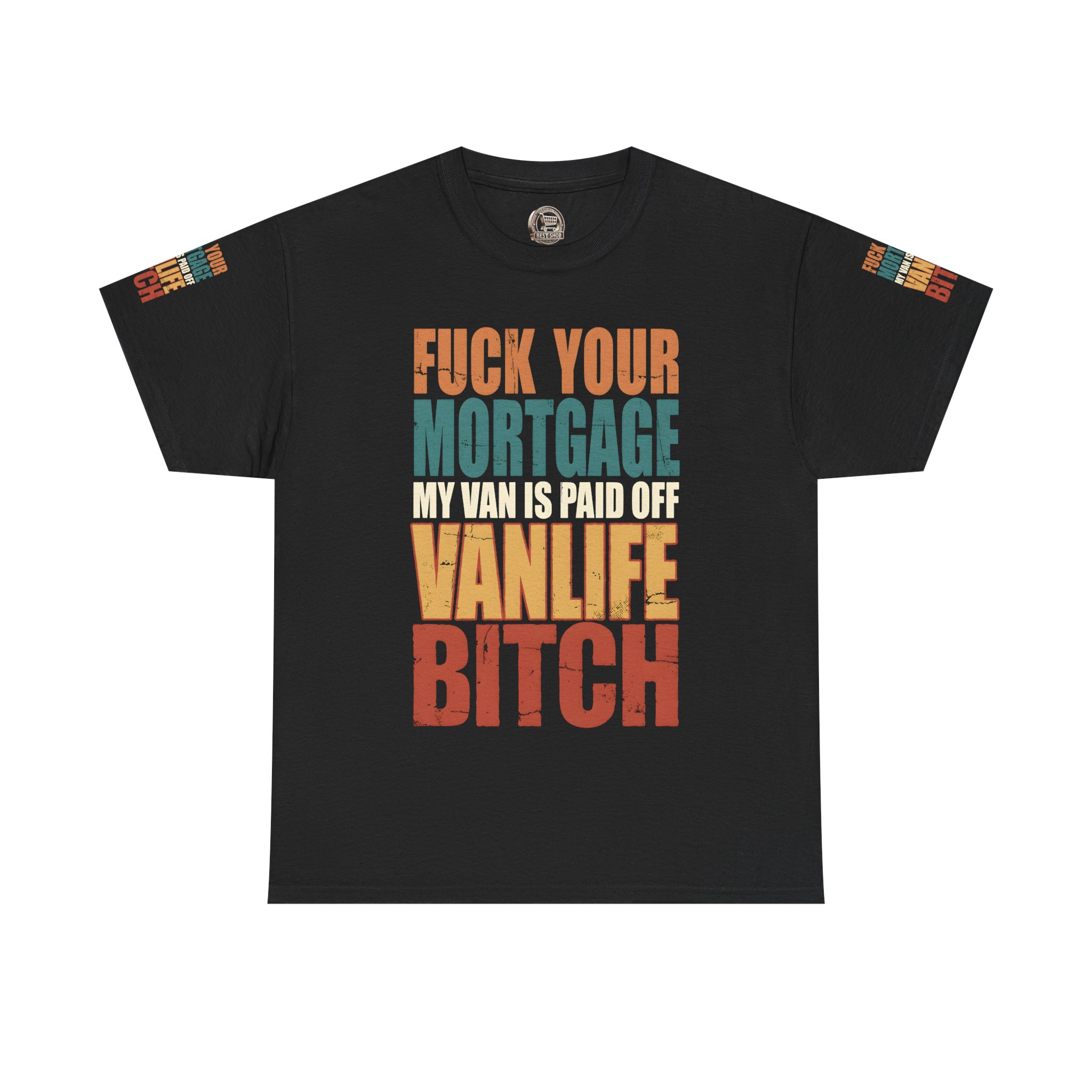 Unisex Heavy Cotton Tee — "Fuck Your Mortgage" Design F**K-Line