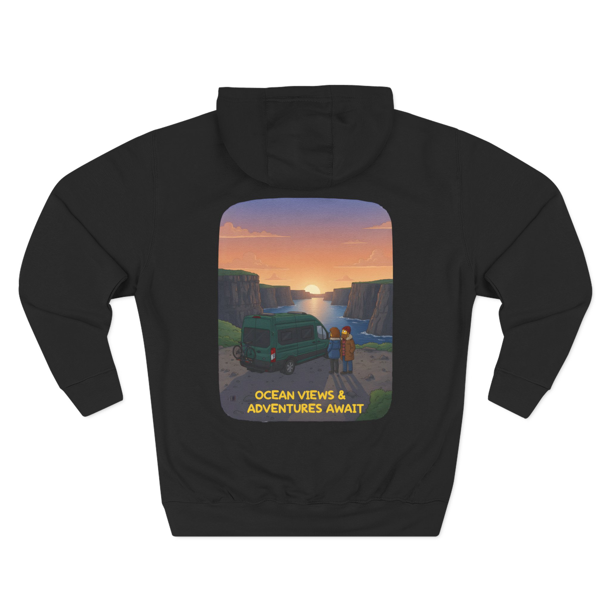 3583138902859773420_2048.jpeg Three-Panel Fleece Hoodie - "Ocean Views-Adventures Awaits" Design Sitcom-Line