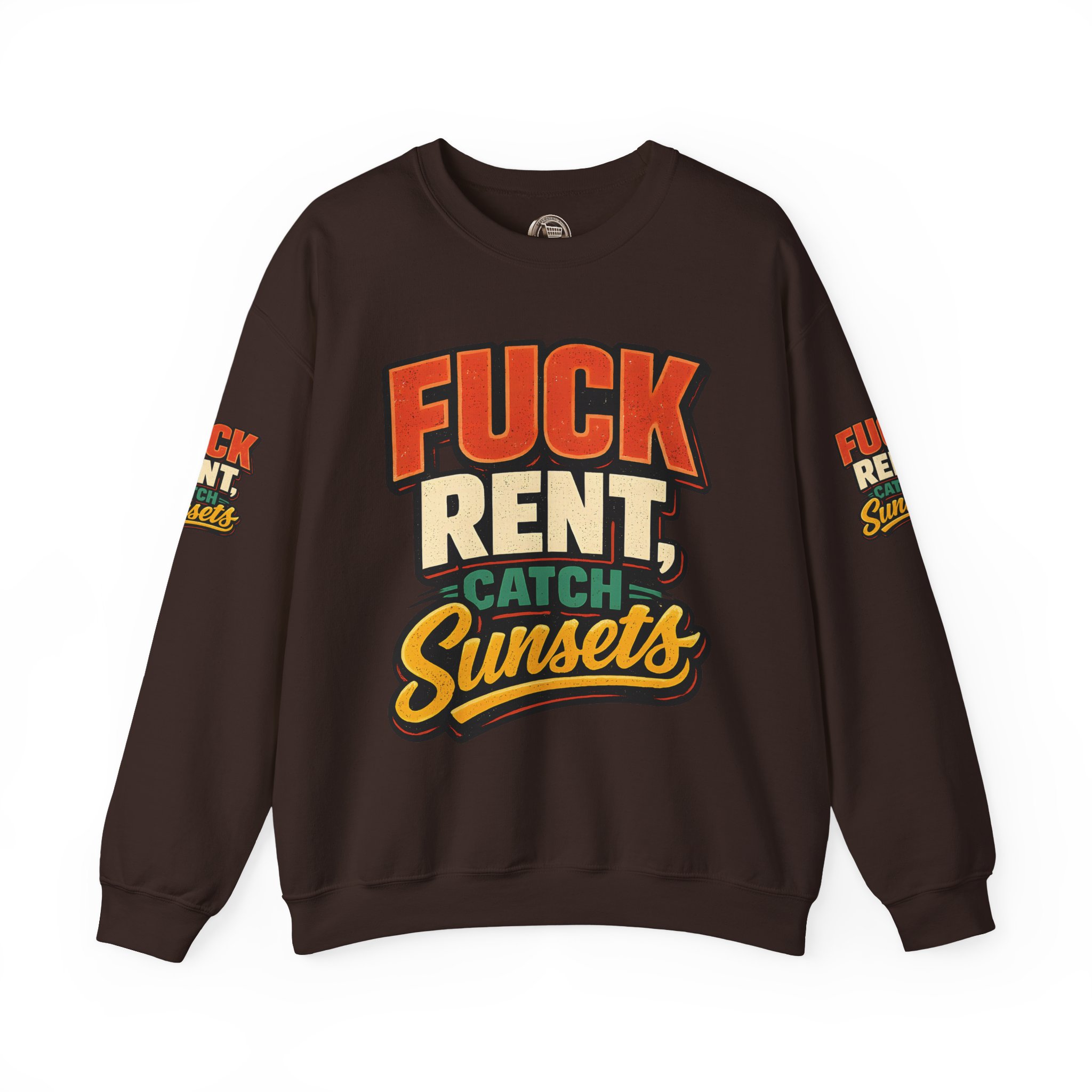 3588172112360530819_2048.jpeg Unisex Heavy Blend™ Crewneck Sweatshirt — "Fuck Rent Catch Sunsets" Design F**K-Line
