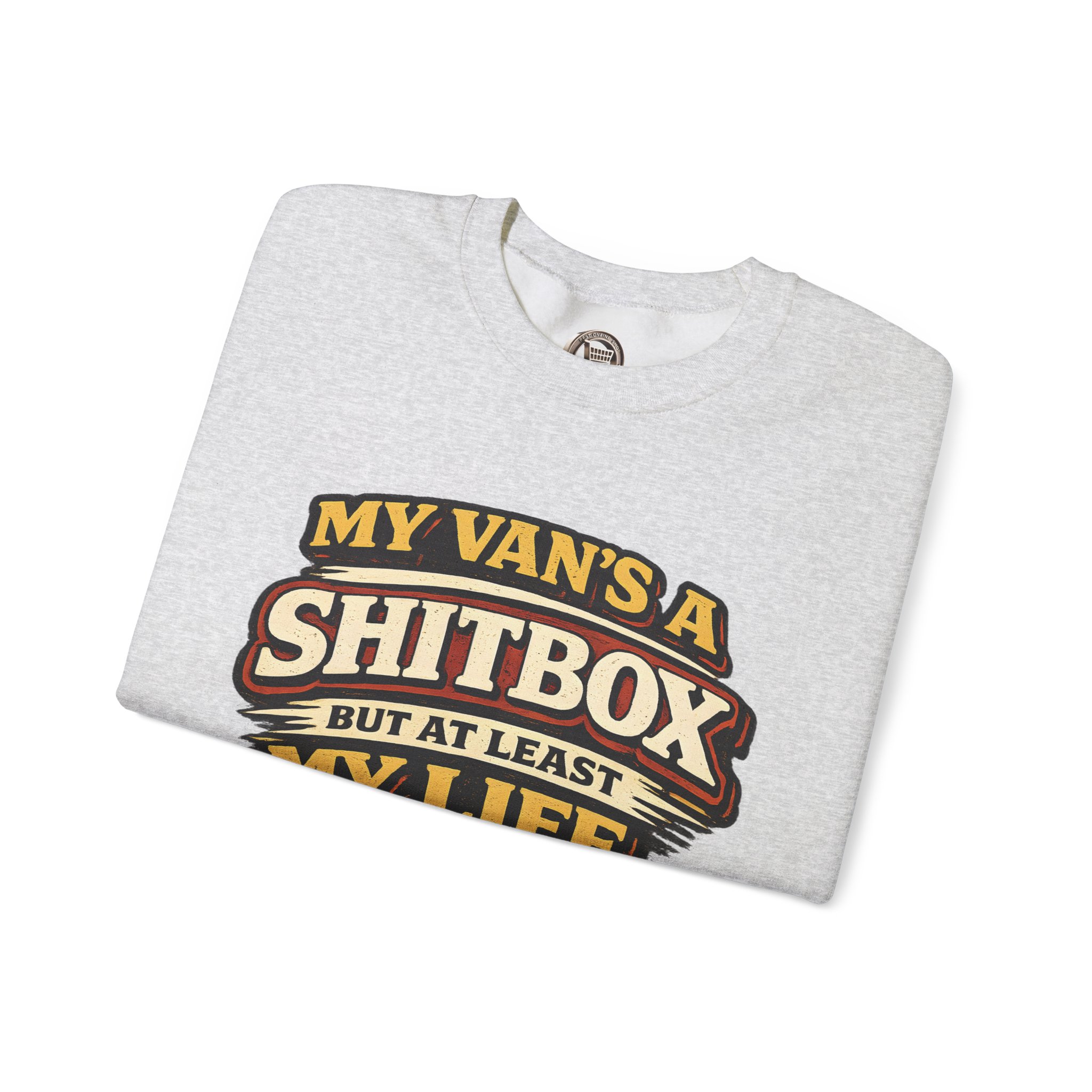 3590206081351147356_2048-1.jpeg Unisex Heavy Blend™ Crewneck Sweatshirt — "My Van`s A Shitbox" Design F**K-Line