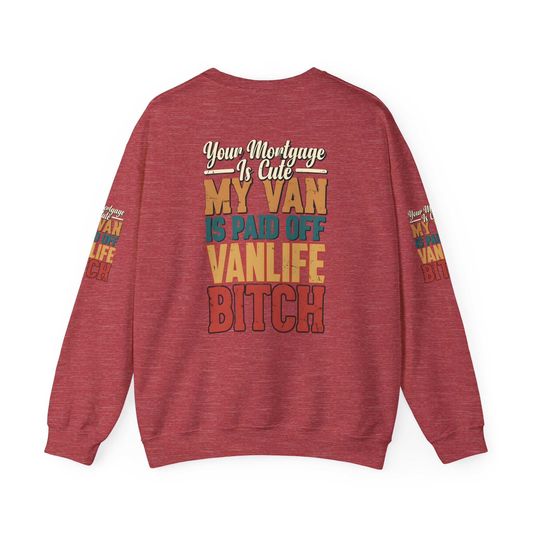 Unisex Heavy Blend™ Crewneck Sweatshirt — "Your Mortgage Is Cute" Design F**K-Line