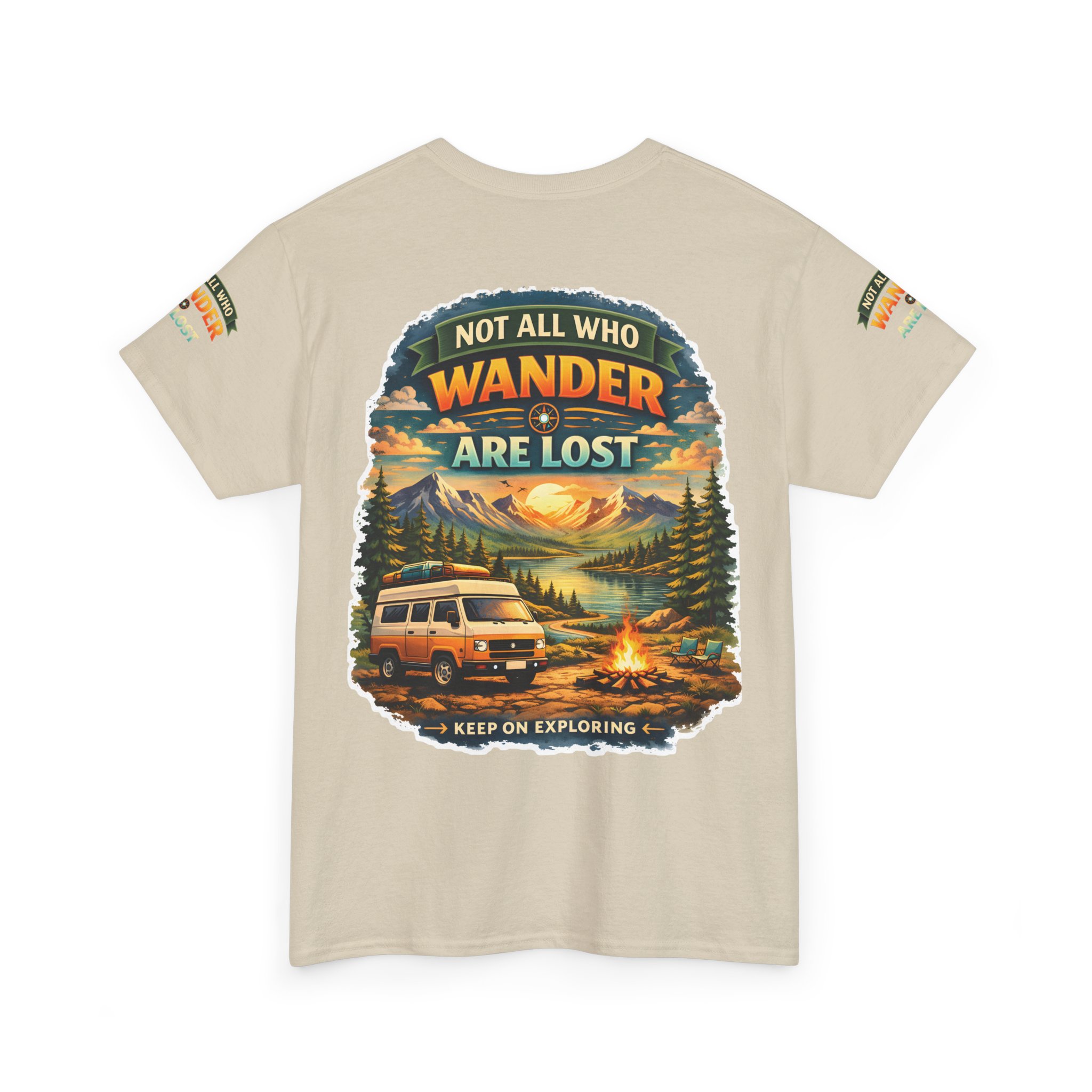3591649772020933283_2048.jpeg Unisex Heavy Cotton Tee — "Not All Who Wander Are Lost" Design Scenic-Line