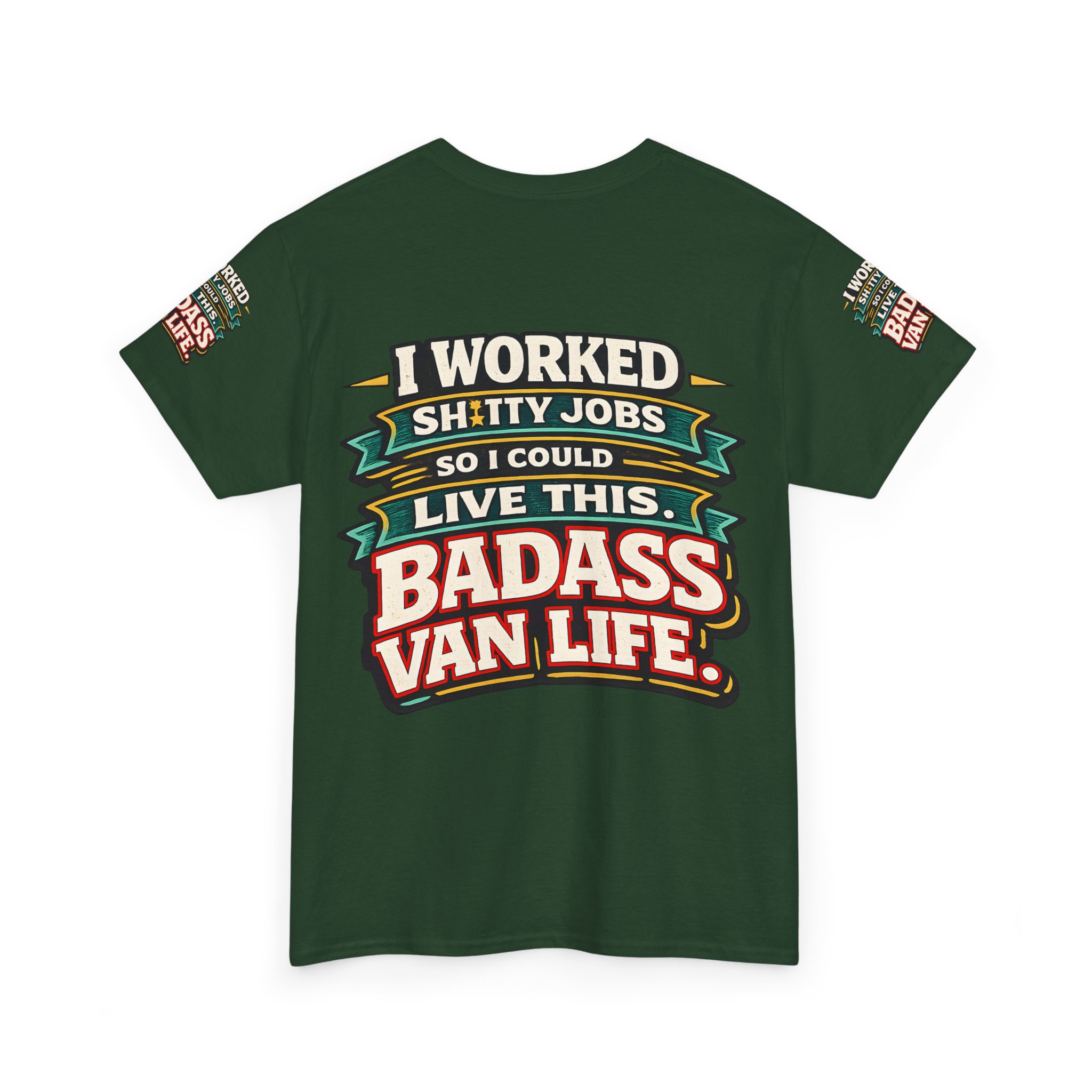 Unisex Heavy Cotton Tee — "I Worked Shitty Jobs" Design F**K-Line