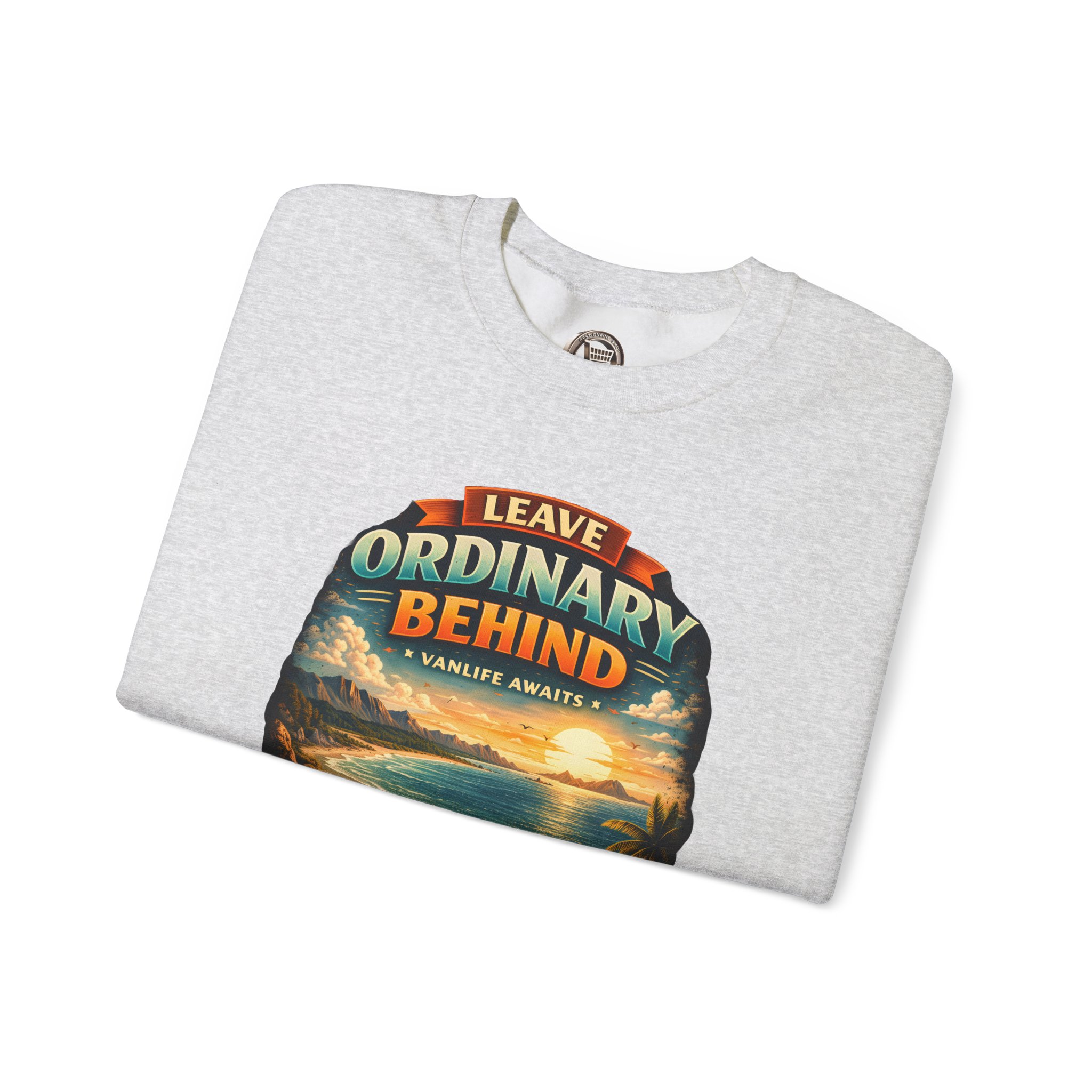 Unisex Heavy Blend™ Crewneck Sweatshirt — "Leave Ordinary Behind" Design Scenic-Line