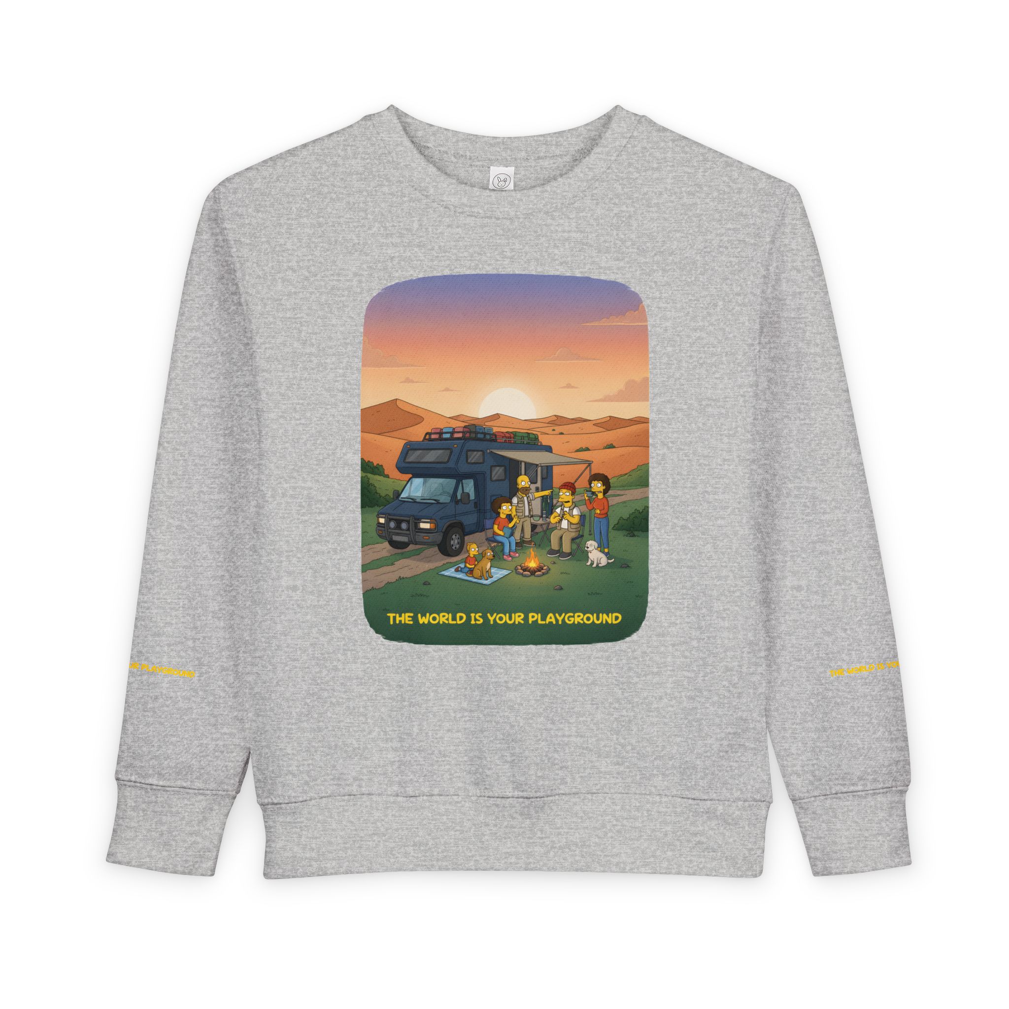 Toddler Sweatshirt - "The World Is Your playground" (Design Sitcom-Line)