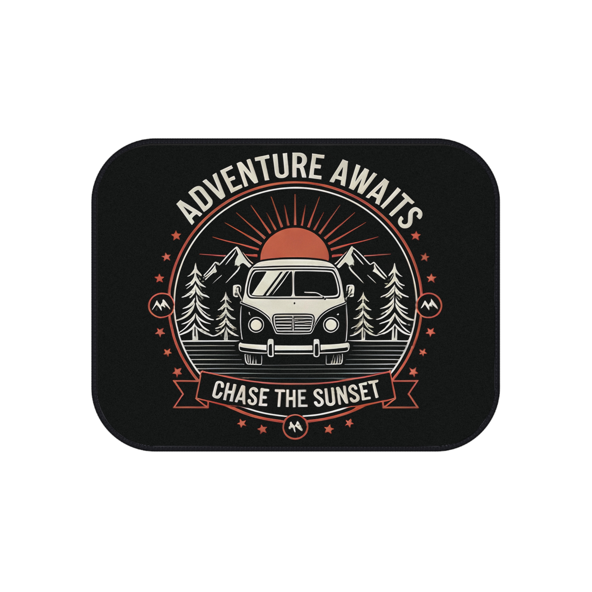 Car Mats (Set of 4)- 'Freedom on Four Wheels' Van Life Floor Mat Set (4-Pack)