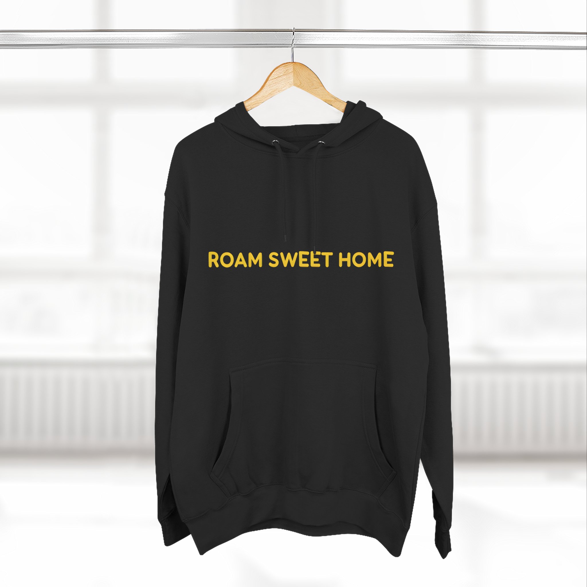 Three-Panel Fleece Hoodie - "Roam Sweet Home" Design Sitcom-Line