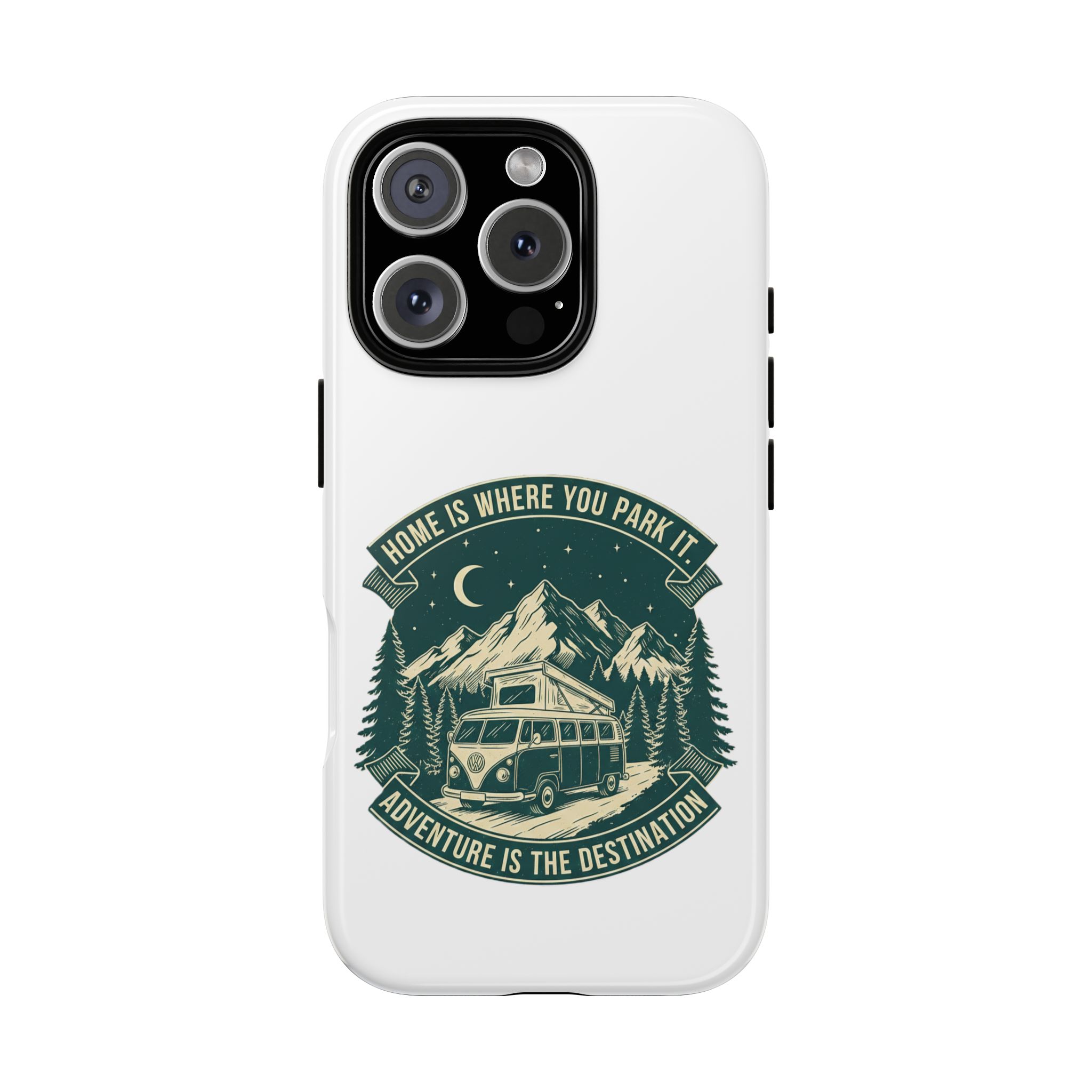 Phone Case — "Home Is Where You Park It-Adventure is the destination" Camper Van Design