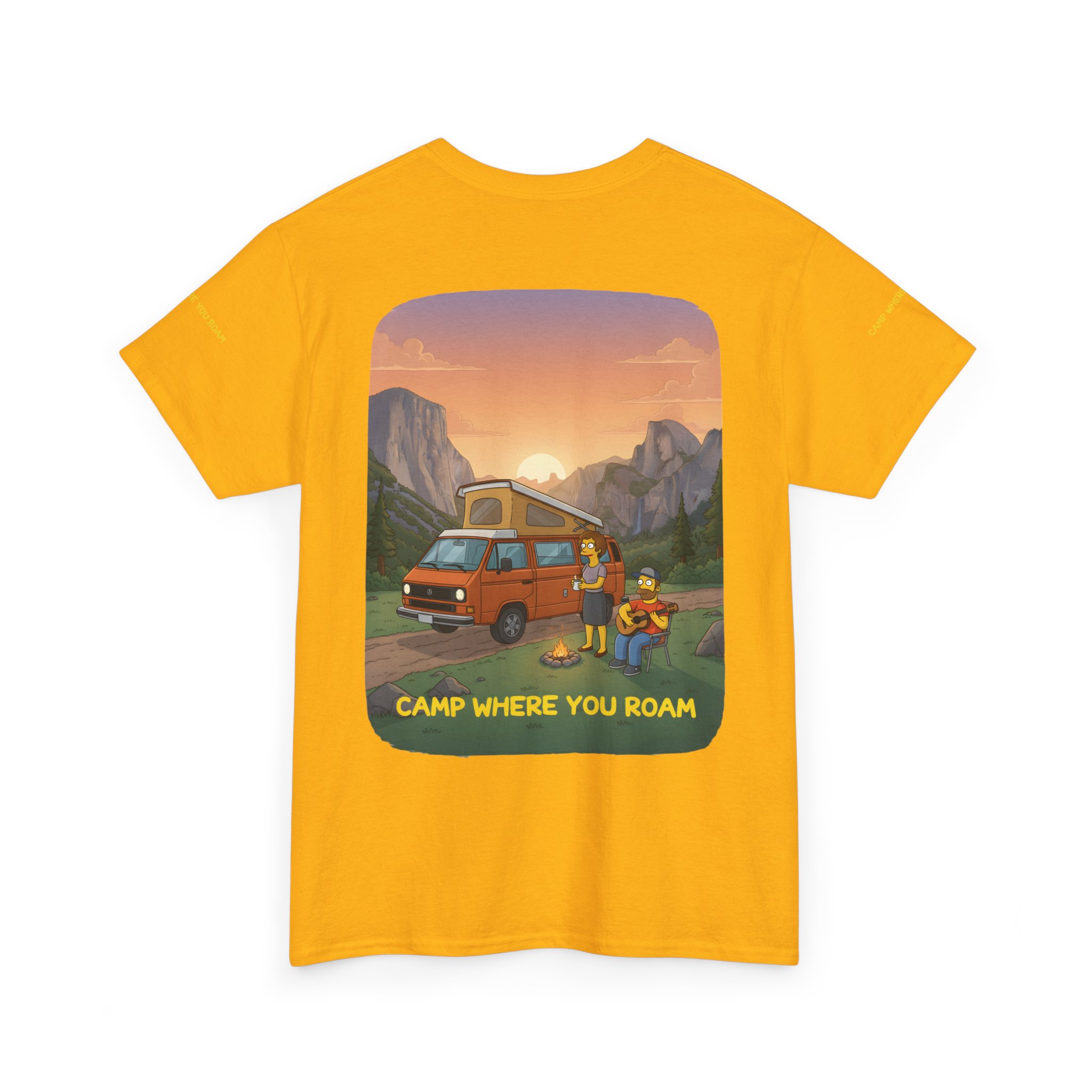 Unisex Heavy Cotton Tee — "Camp Where You Roam" Design Sitcom-Line