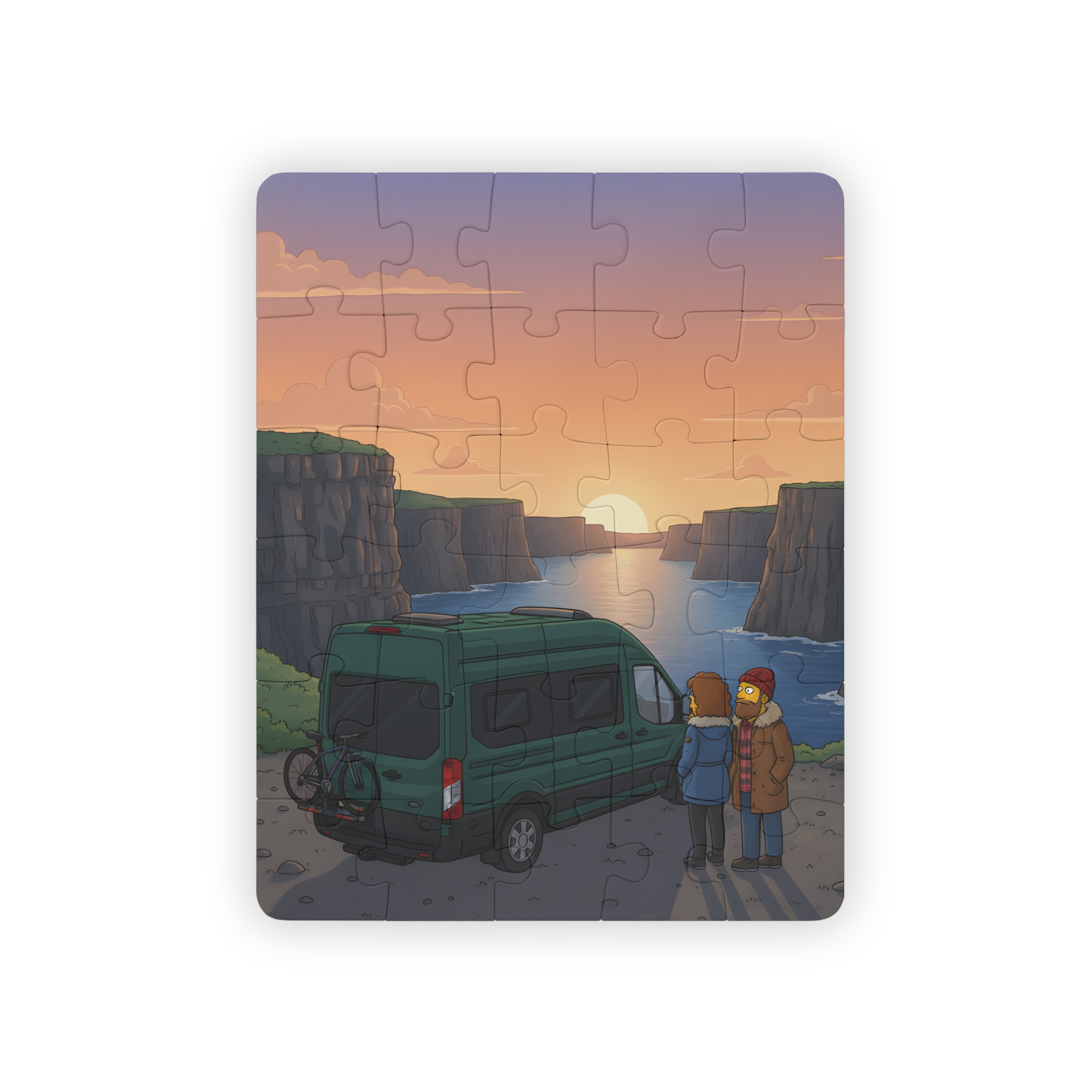 Kids' 30‑Piece Camping Puzzle — Sunset Van Adventure