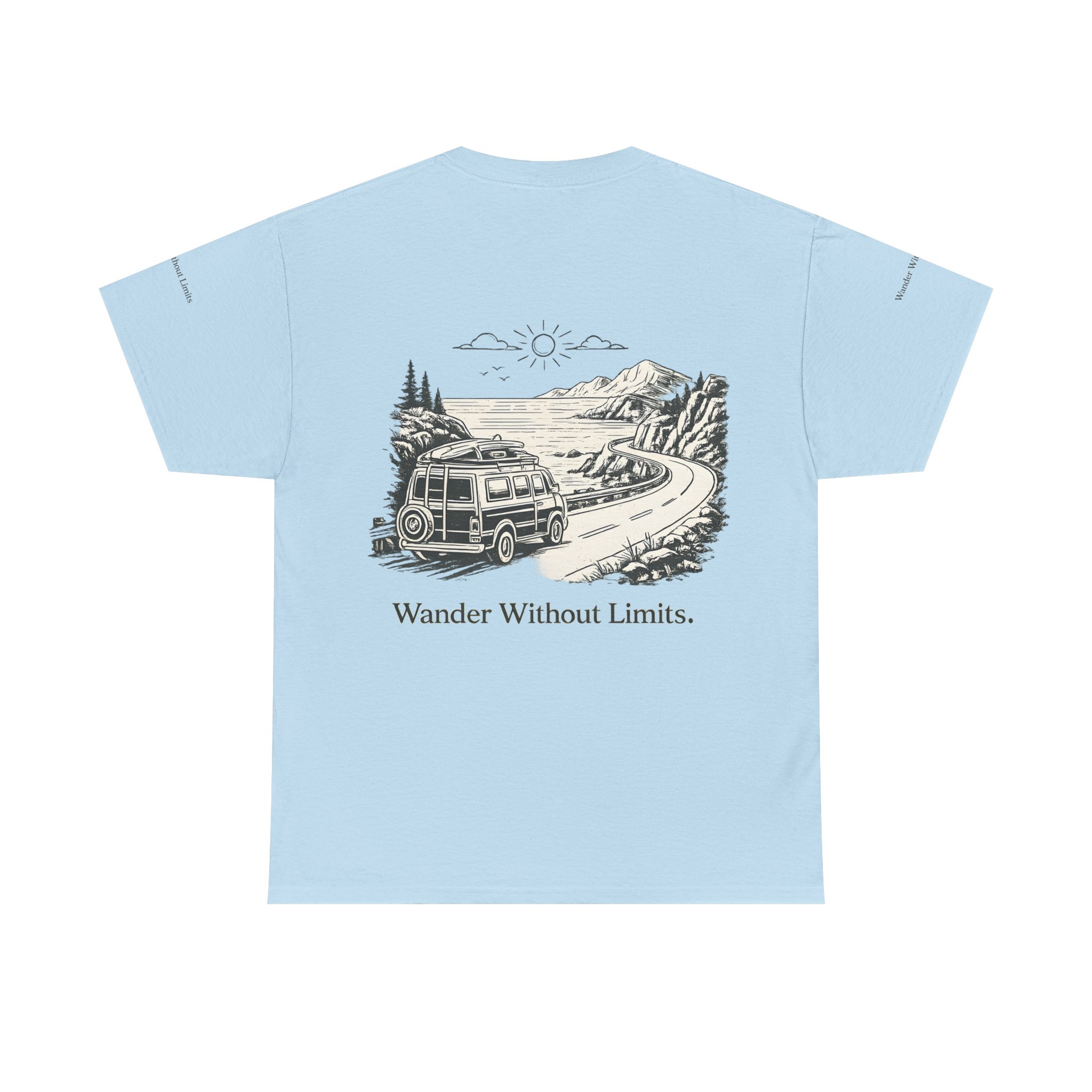 3615619325801185168_2048.jpeg Unisex Heavy Cotton Tee — "Wander Without Limits" Design Minimal-Line
