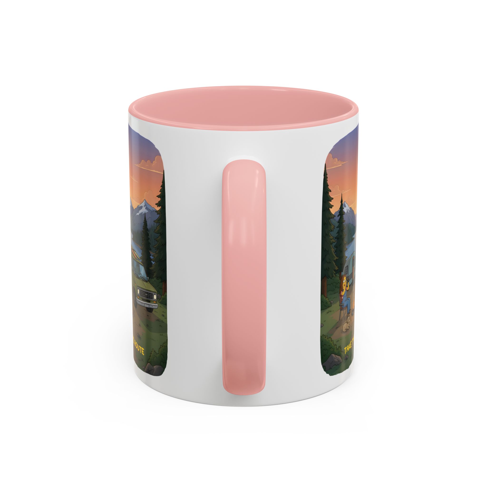 3616514661330169140_2048.jpeg Accent Coffee Mug (11, 15oz) — "Take The Scenic Route" Design Sitcom-Line