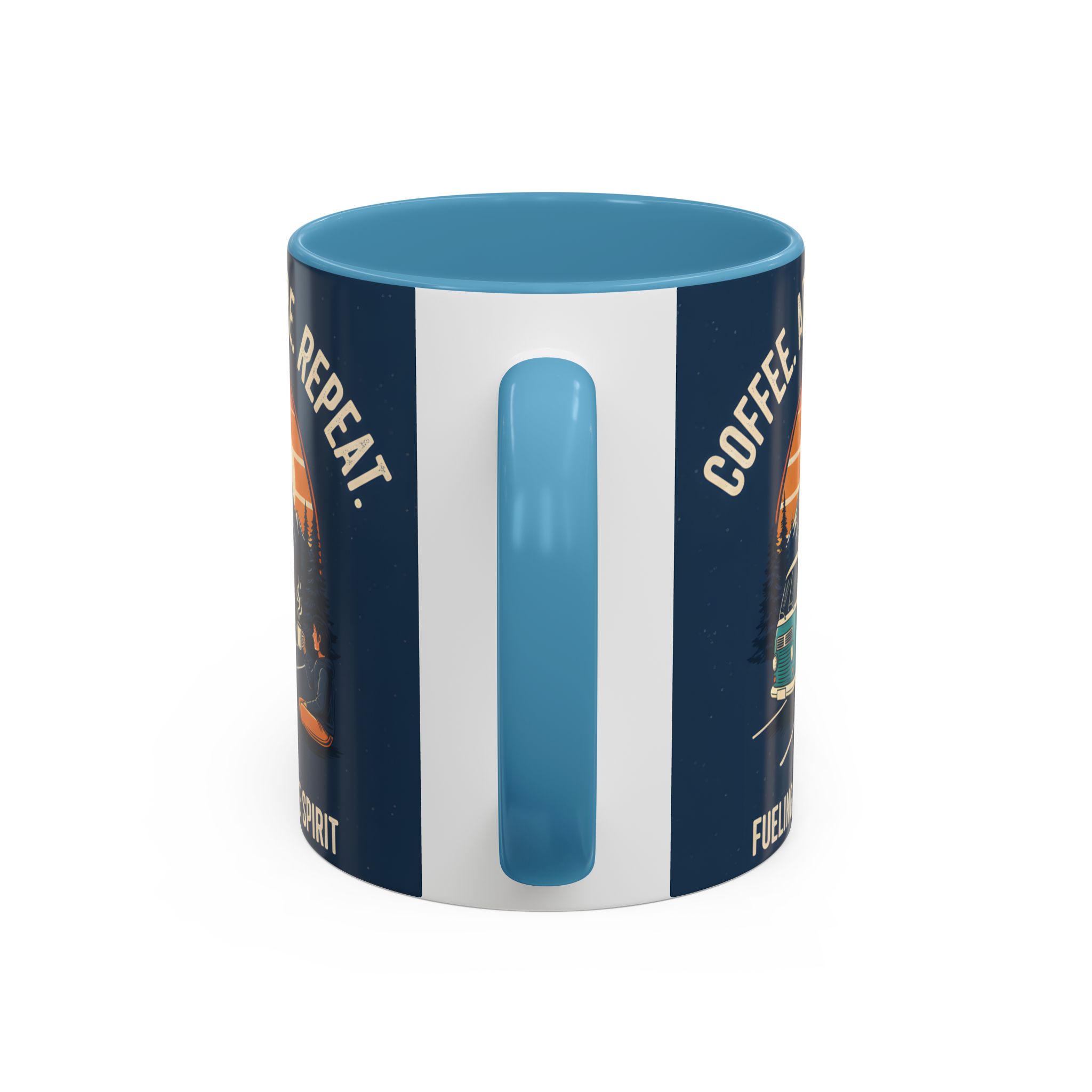 Accent Coffee Mug (11, 15oz) - "Coffee. Adventure. Repeat."