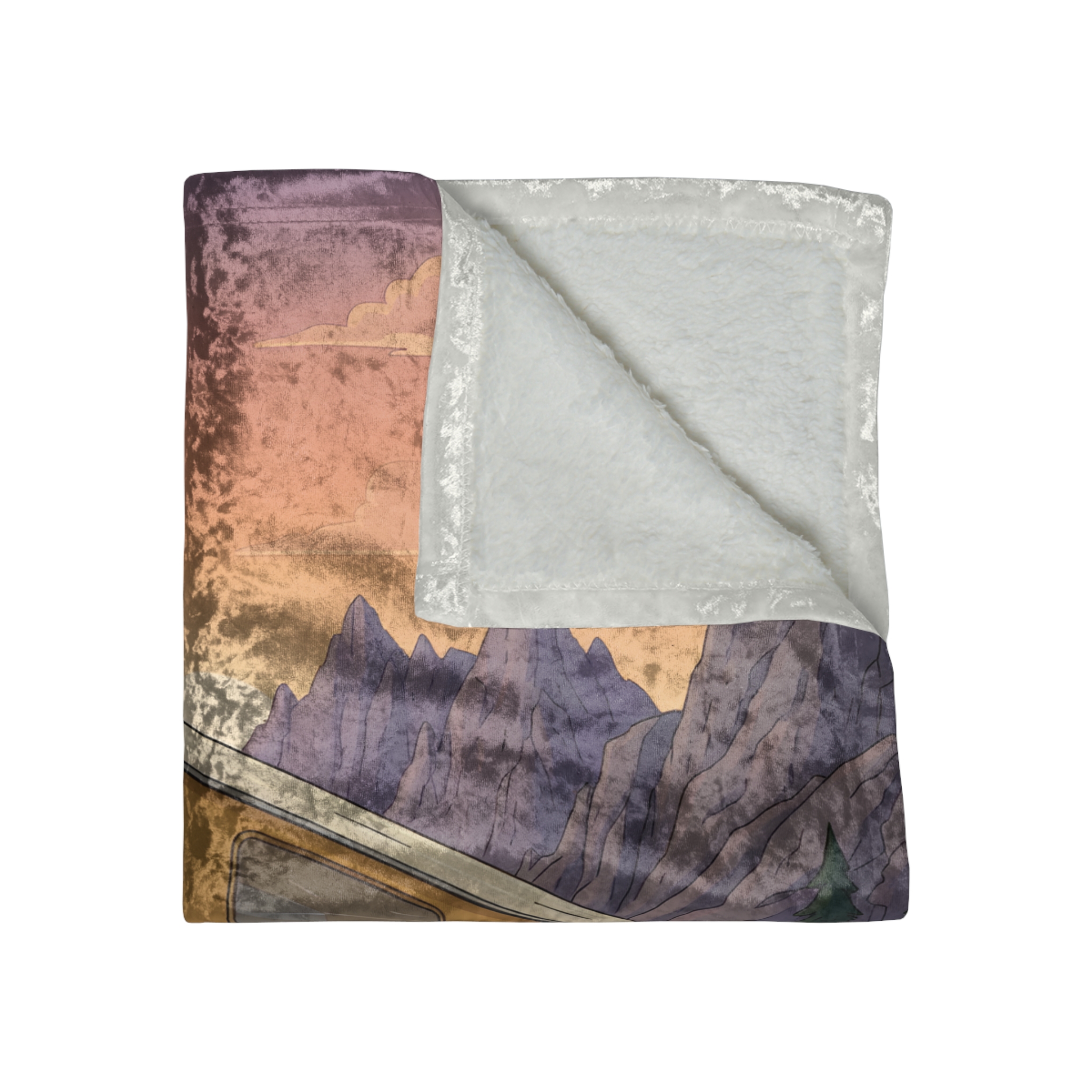 3629041262715706896_2048.jpeg Crushed Velvet Blanket —"Roam Sweet Home" Design Sitcom-Line (Campervan)