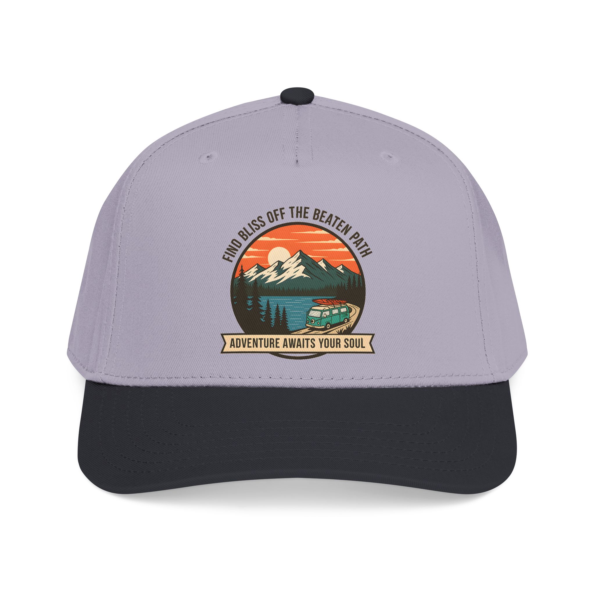 363500079256378351_2048.jpeg Baseball Cap — "Find Bliss of the beaten patch-Adventure Awaits Your Soul" Vintage Mountain Camp Camper Design