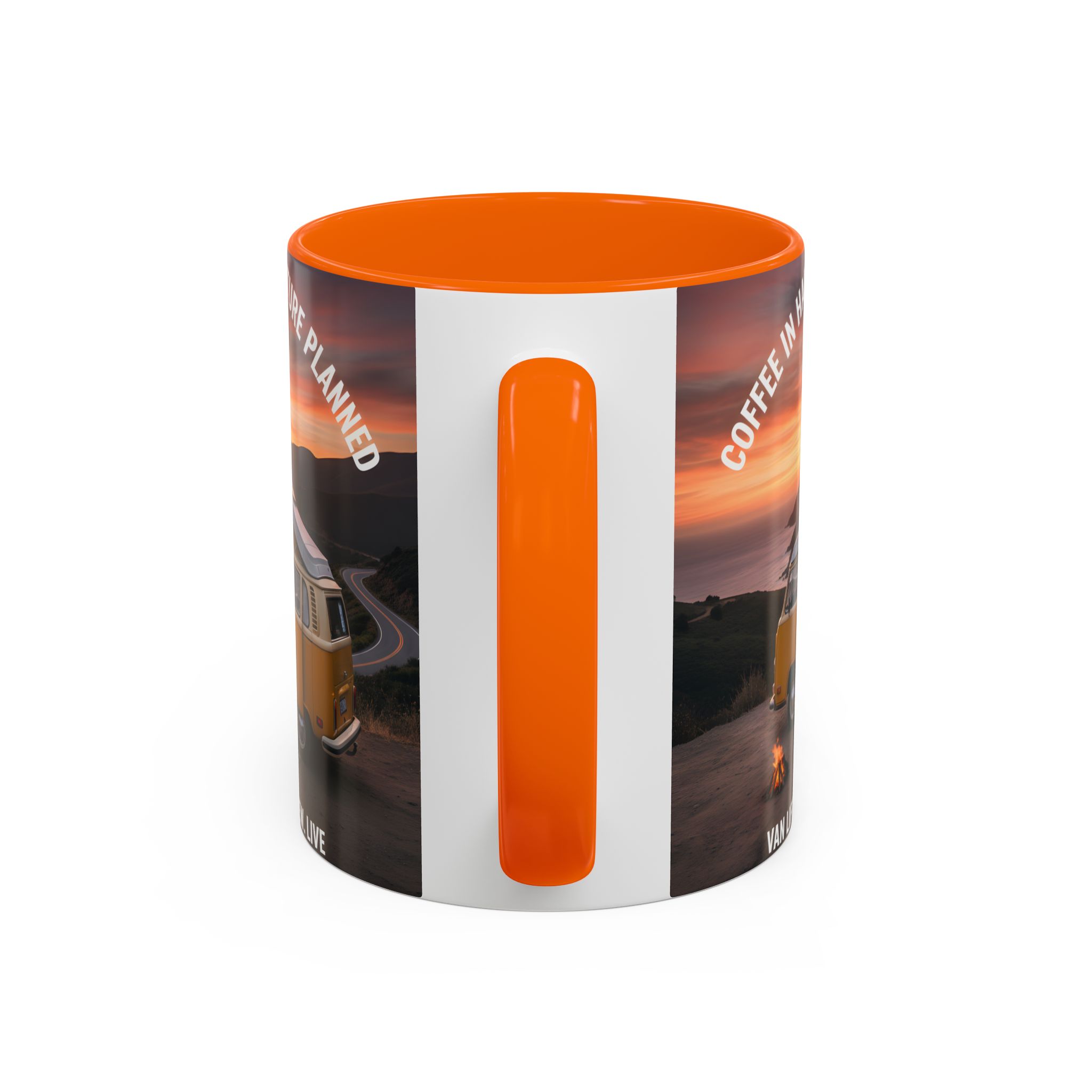 Accent Coffee Mug (11, 15oz) - "Coffee in Hand, Adventure Planned"