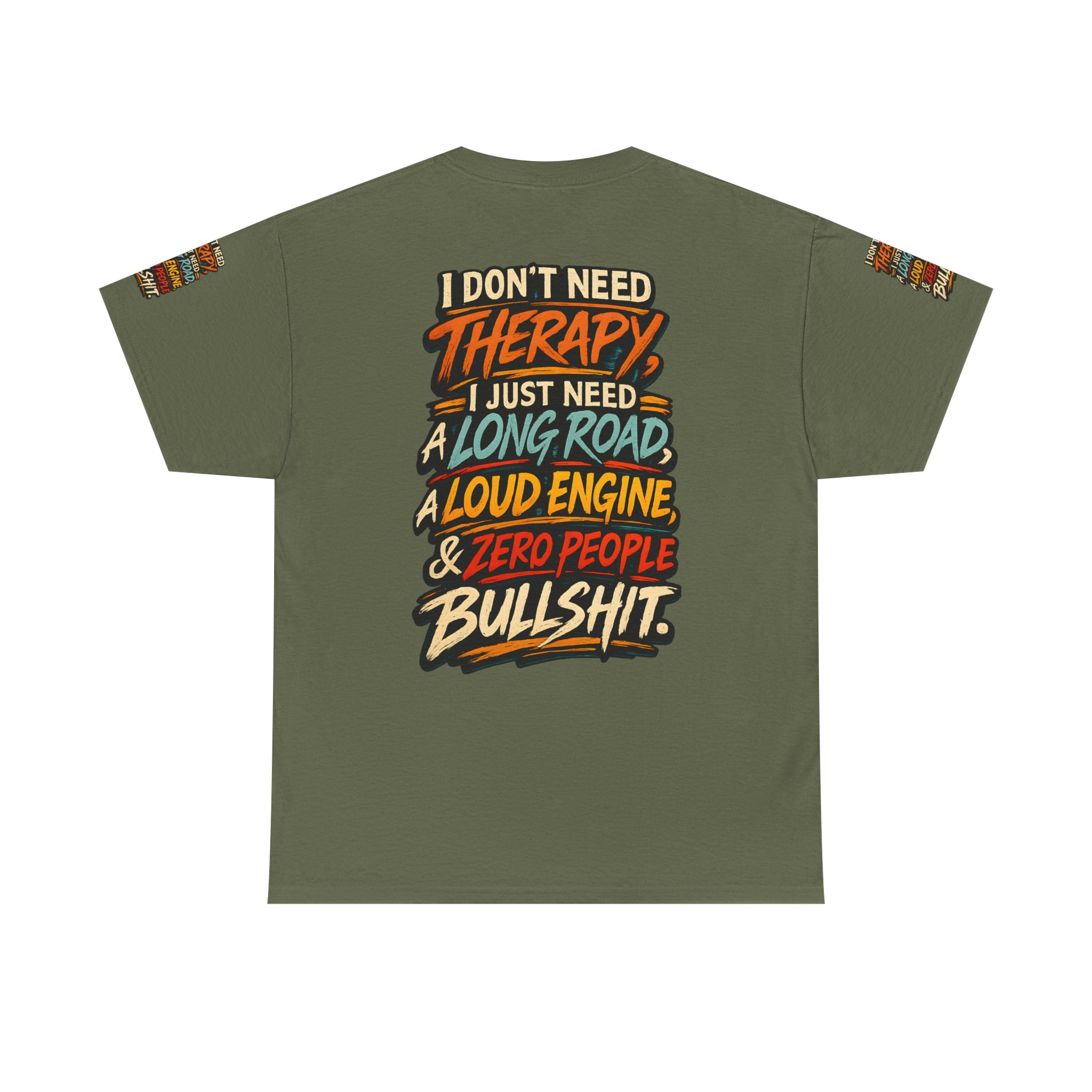 Unisex Heavy Cotton Tee — "I Dont Need Therapy" Design F**K-Line