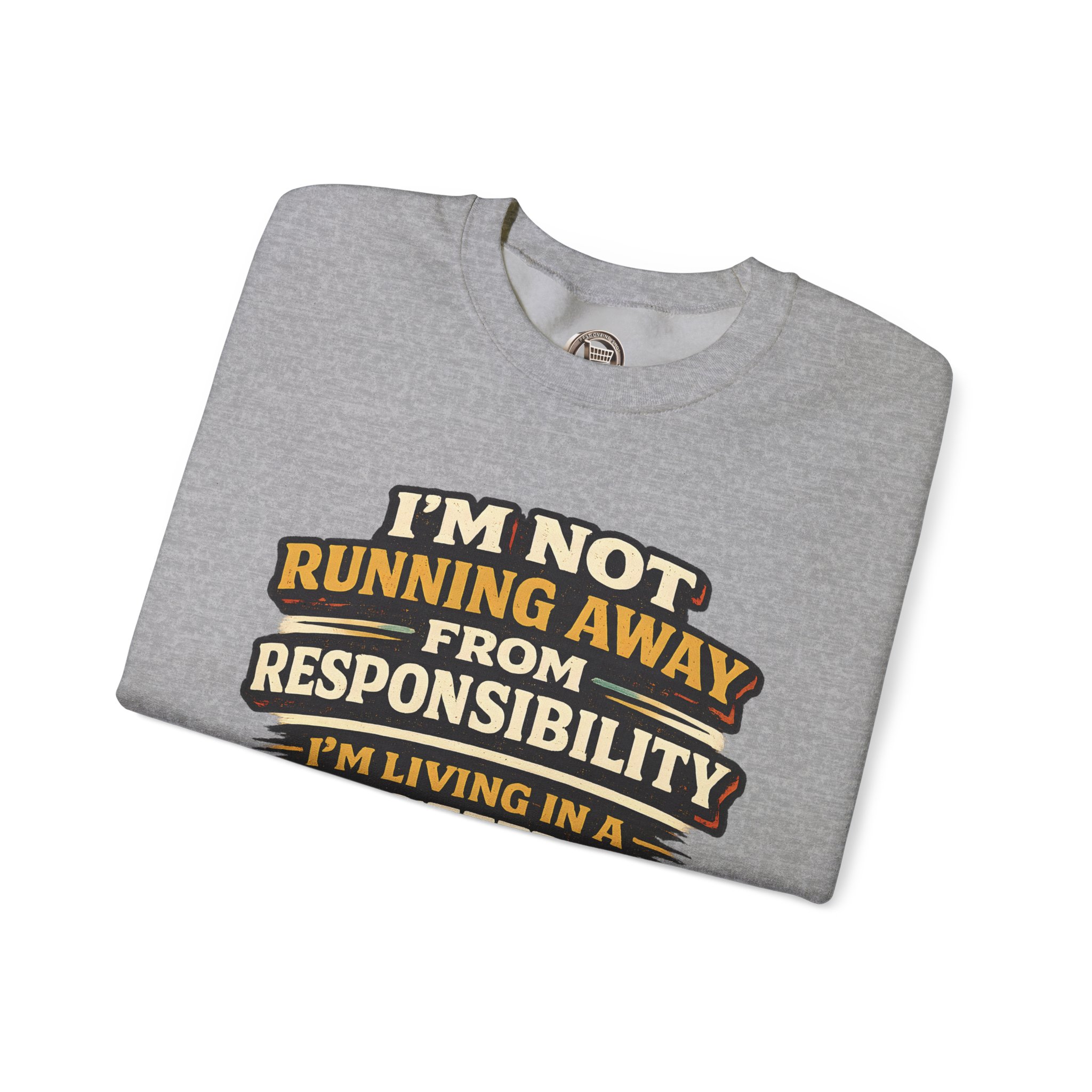 3668359959493207041_2048.jpeg Unisex Heavy Blend™ Crewneck Sweatshirt — "I`m Not running Away" Design F**K-Line