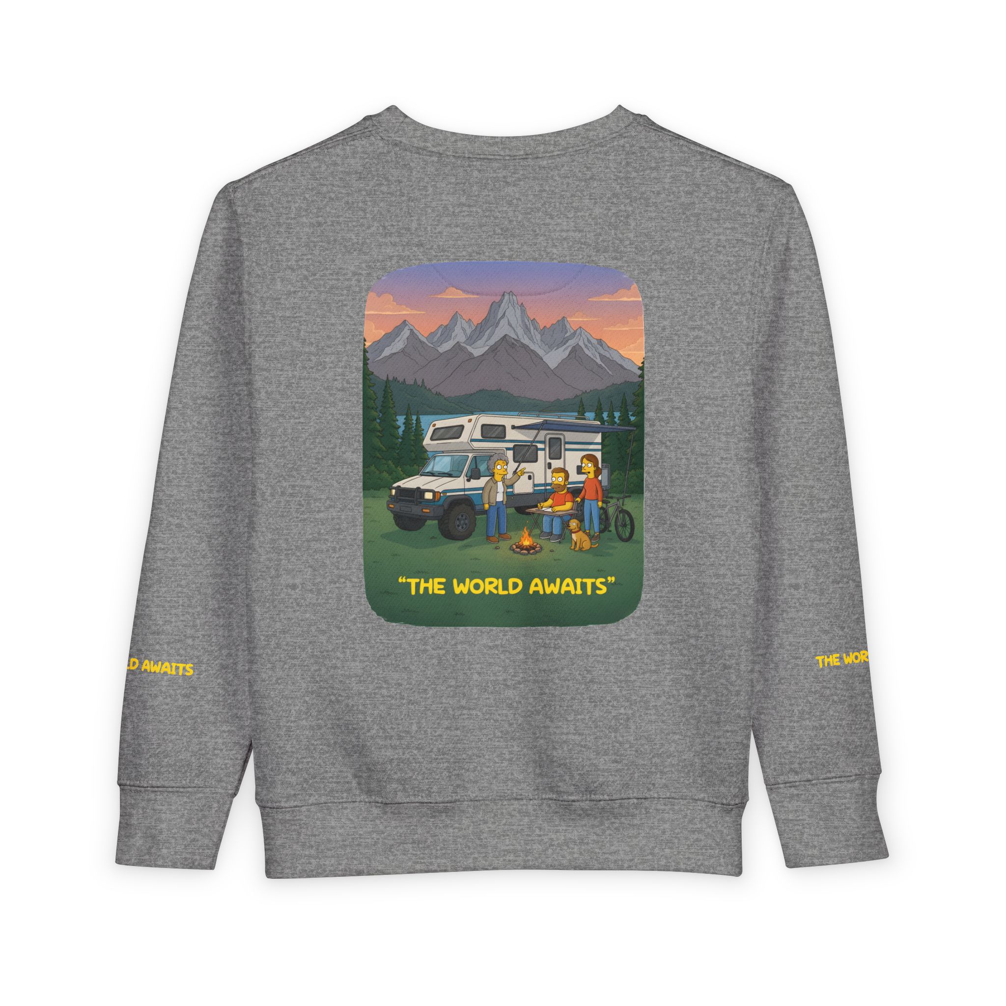Toddler Sweatshirt - "The World Awaits" (Design Sitcom-Line)