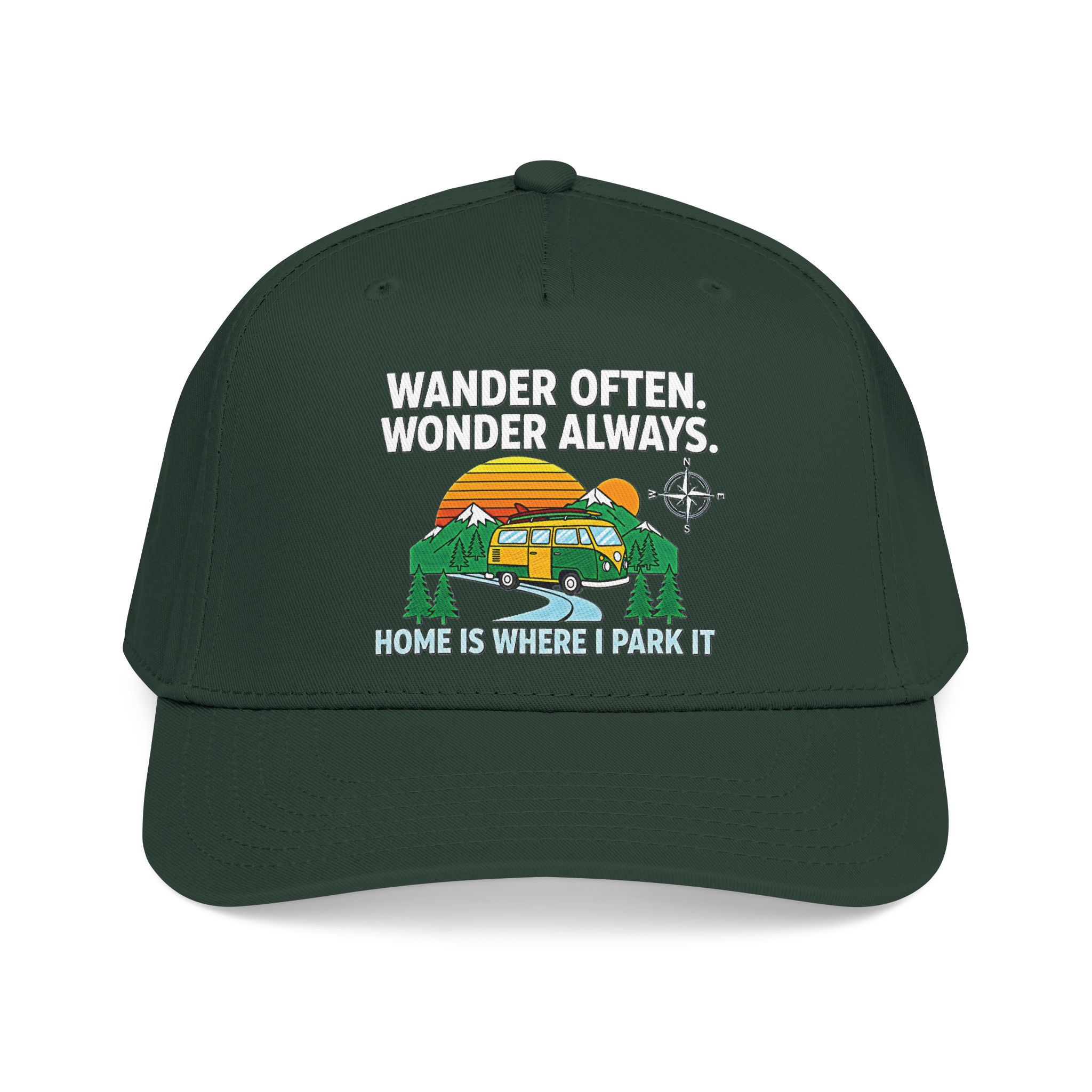 Baseball Cap — "Fueled by Exploration" Adventure Is My Compass Camper Hat