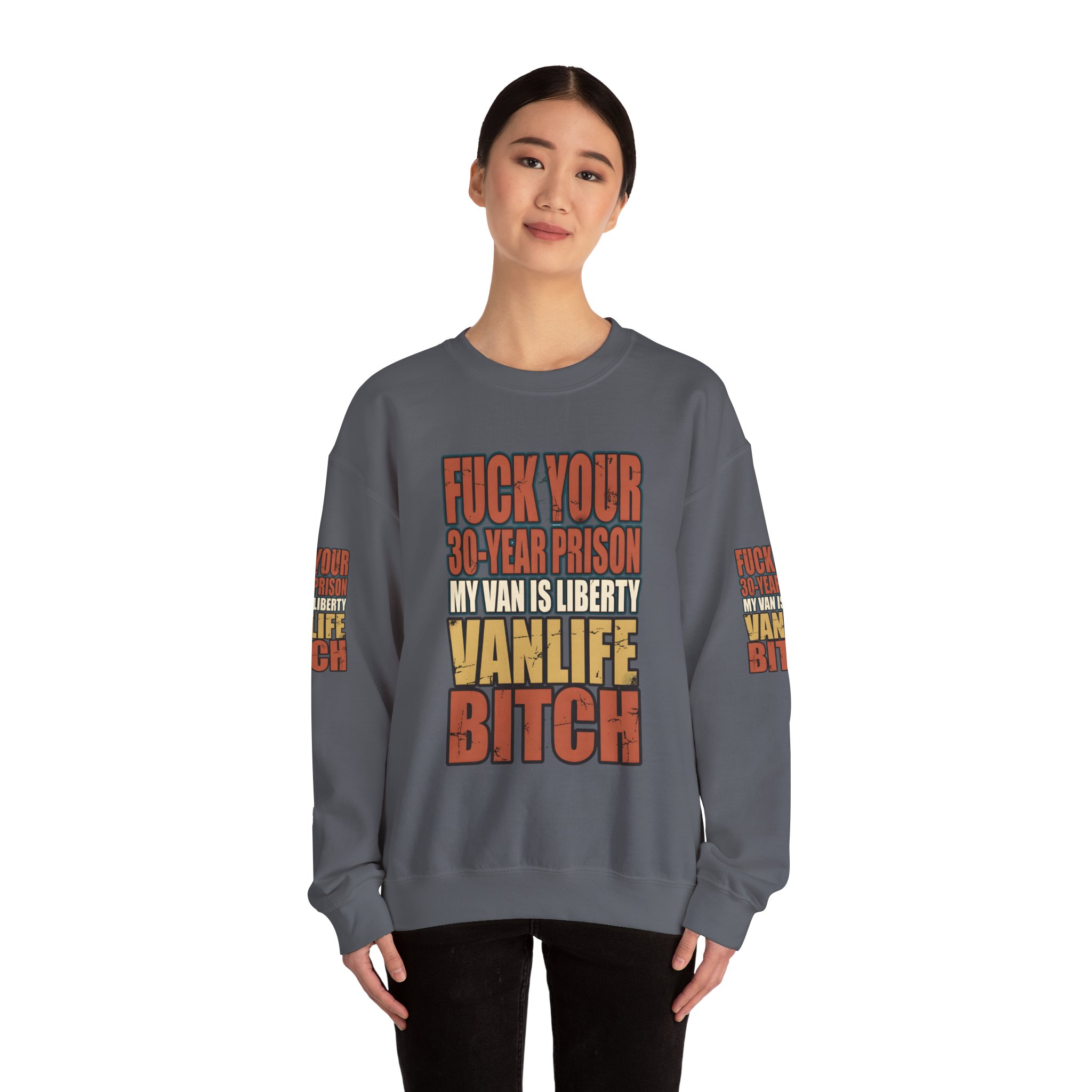 Unisex Heavy Blend™ Crewneck Sweatshirt — "Fuck Your 30 Year" Design F**K-Line
