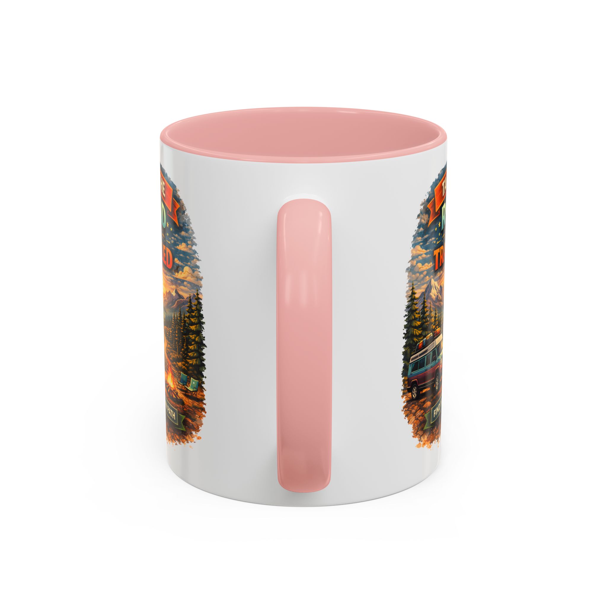 371535390259513668_2048.jpeg Accent Coffee Mug (11, 15oz) — "Take The Road Less Traveled" Design Scenic-Line