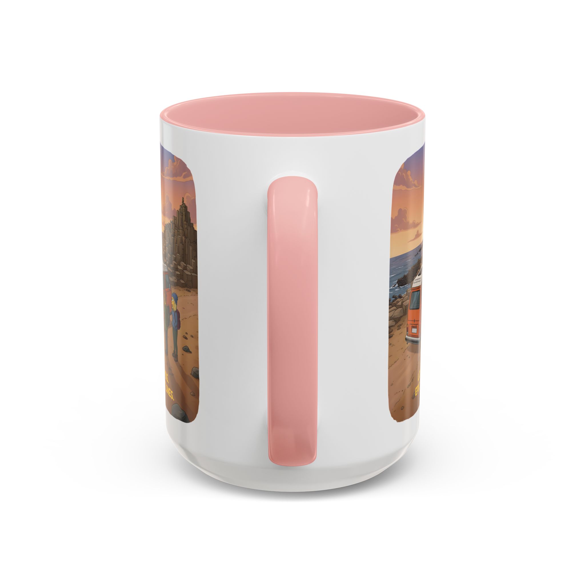 Accent Coffee Mug (11, 15oz) — "Lost Roads Epic Coastlines" Design Sitcom-Line