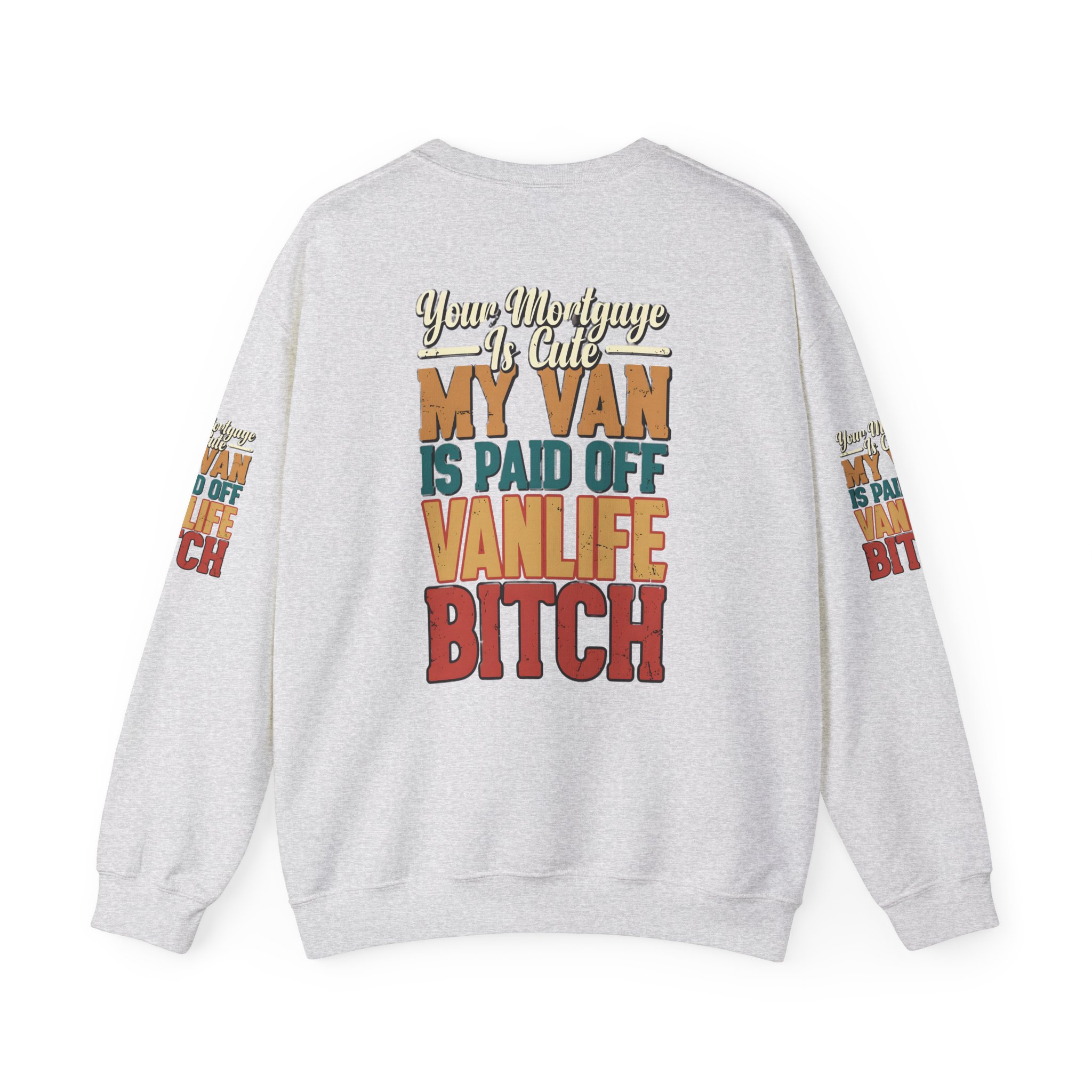 Unisex Heavy Blend™ Crewneck Sweatshirt — "Your Mortgage Is Cute" Design F**K-Line