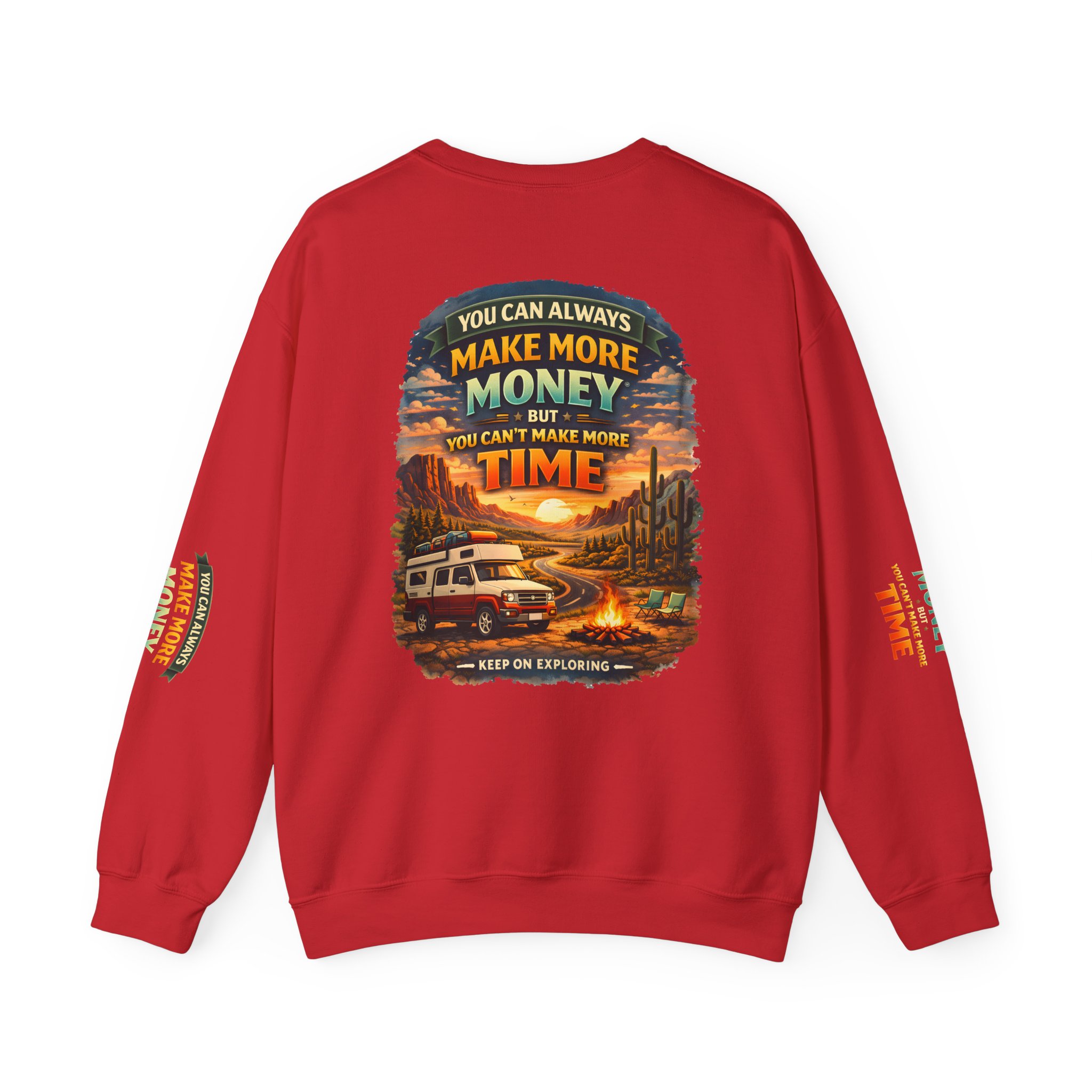 Unisex Heavy Blend™ Crewneck Sweatshirt — "You Can Always Make More Money" Design Scenic-Line