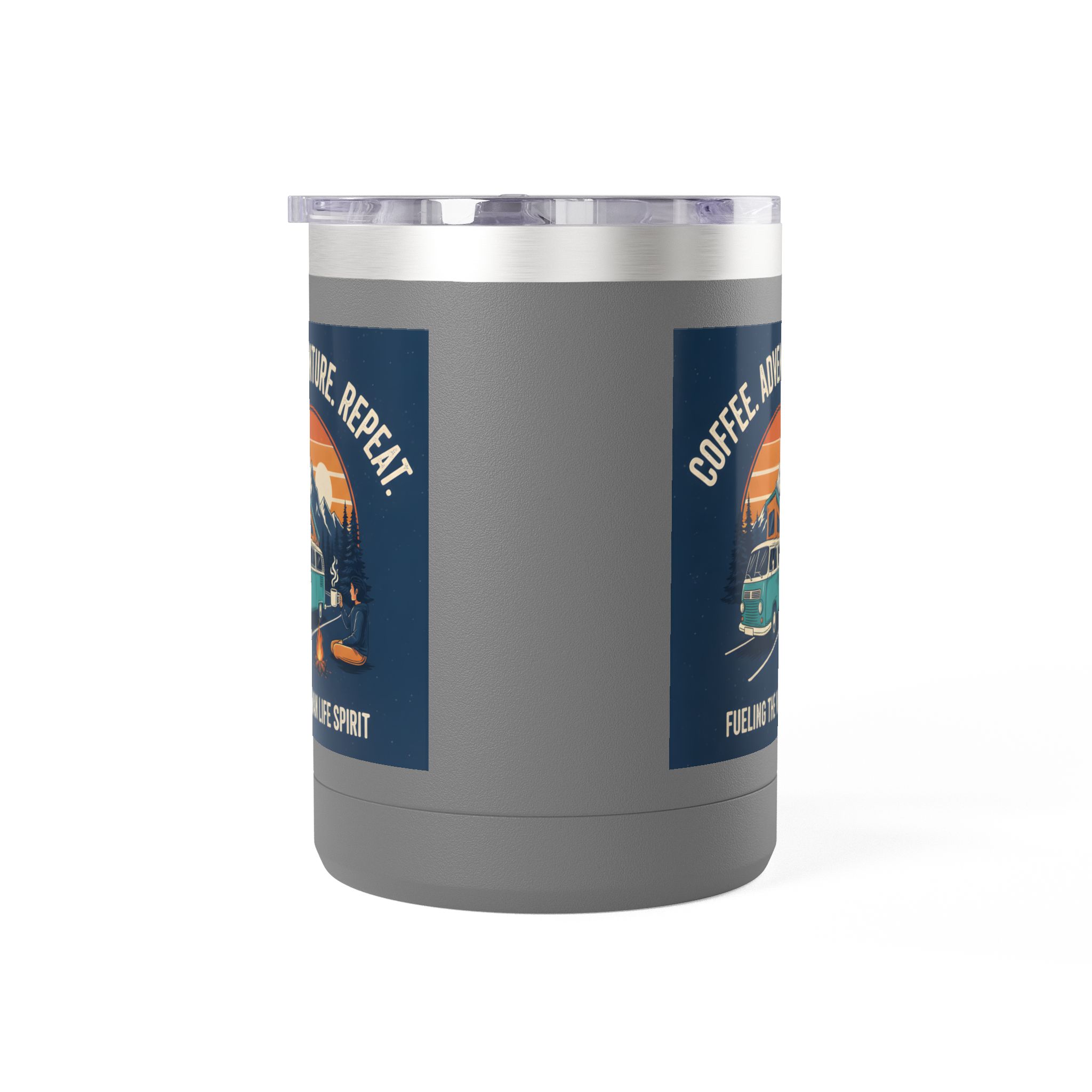 Coffee Mug Tumbler, 15oz — “Coffee. Adventure. Repeat.”
