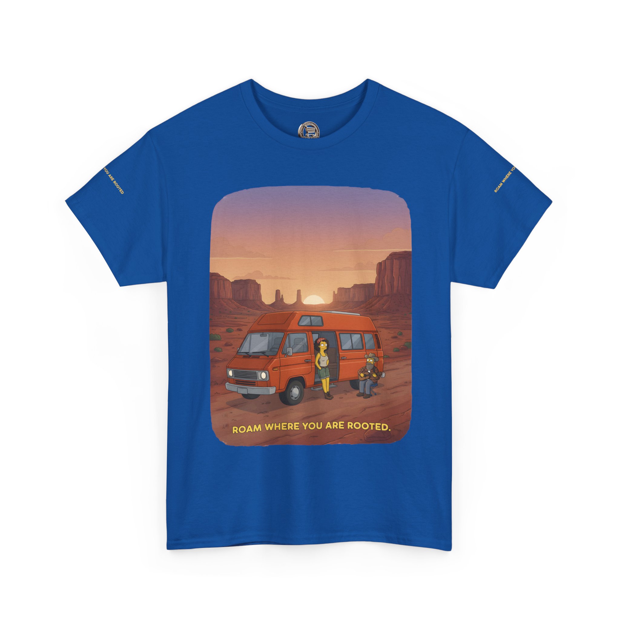 Unisex Heavy Cotton Tee — "Roam Where You Are Rooted" Design Sitcom-Line