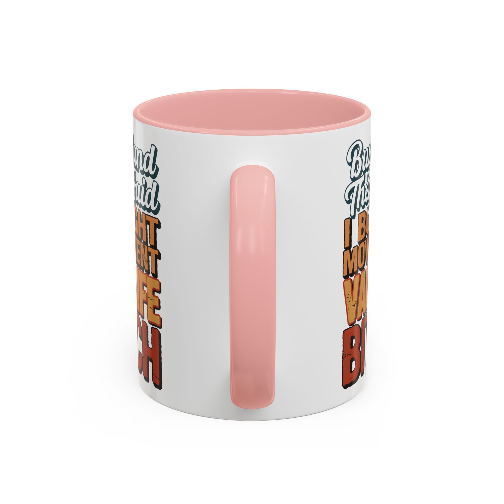 Accent Coffee Mug (11, 15oz) — "Buy Land They Said" Design F**K-Line