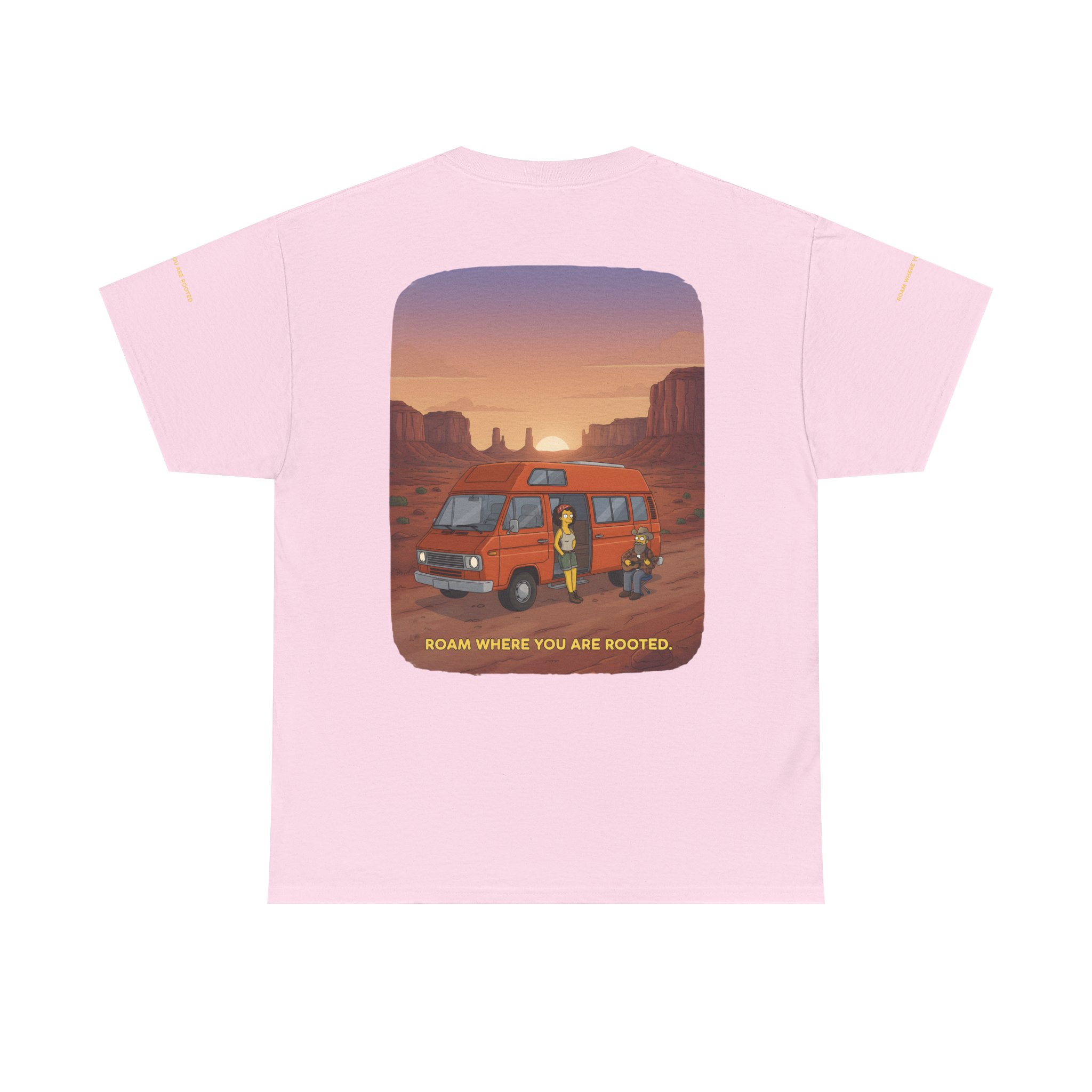 Unisex Heavy Cotton Tee — "Roam Where You Are Rooted" Design Sitcom-Line