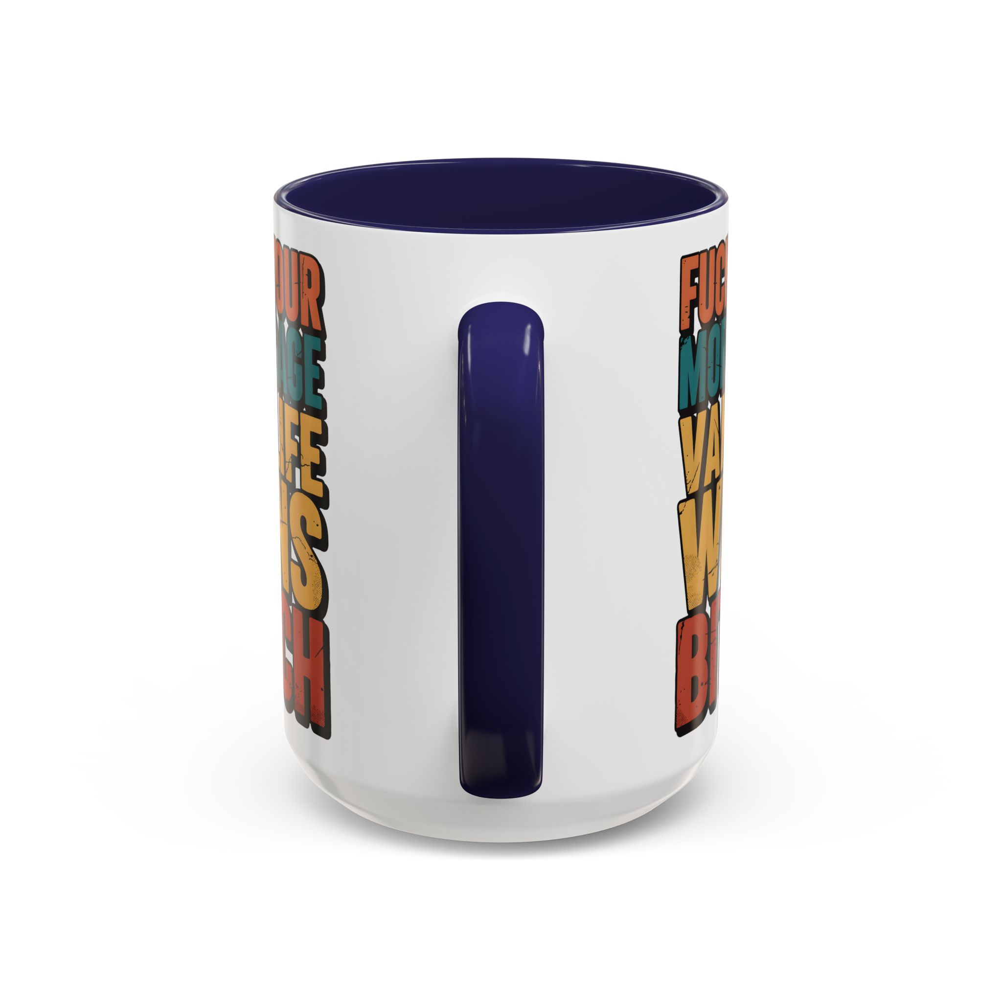 Accent Coffee Mug (11, 15oz) — "Fuck Your Mortgage" Design F**K-Line