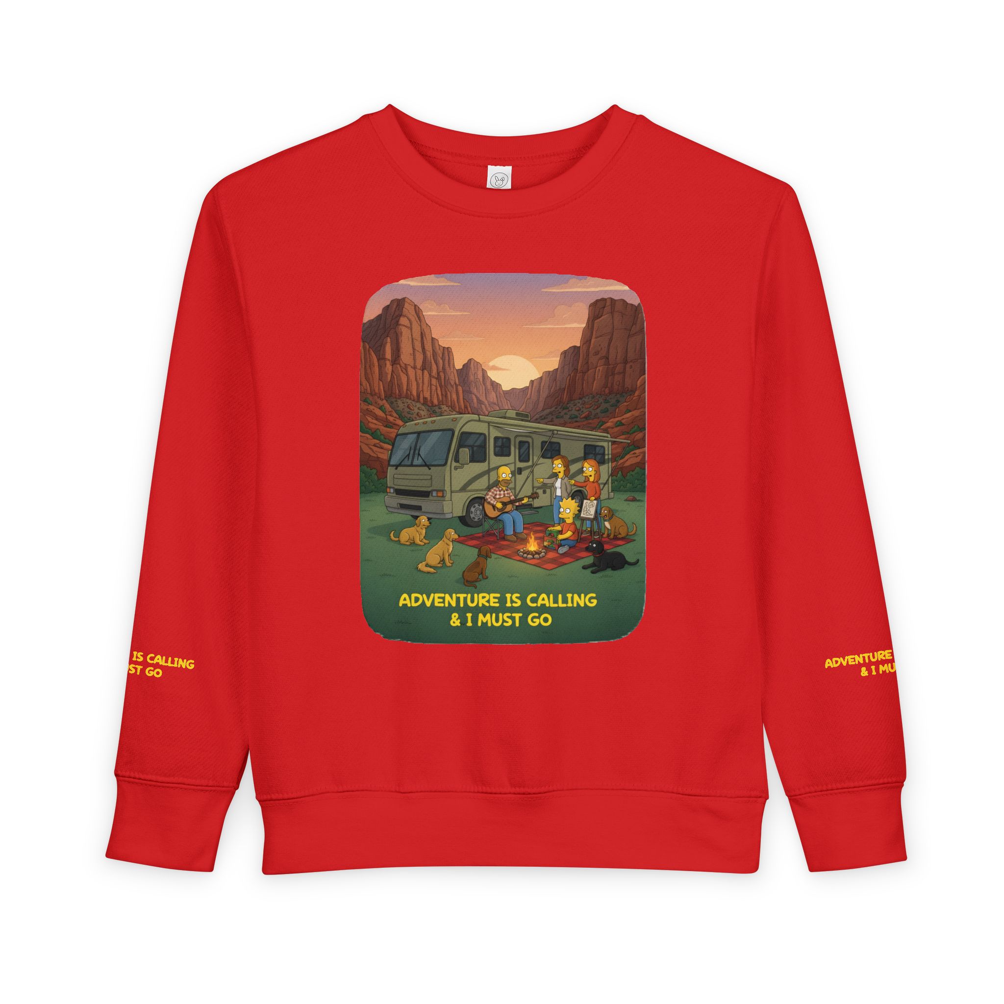 Toddler Sweatshirt - "Adventure Is Calling-I Must Go" (Design Sitcom-Line)