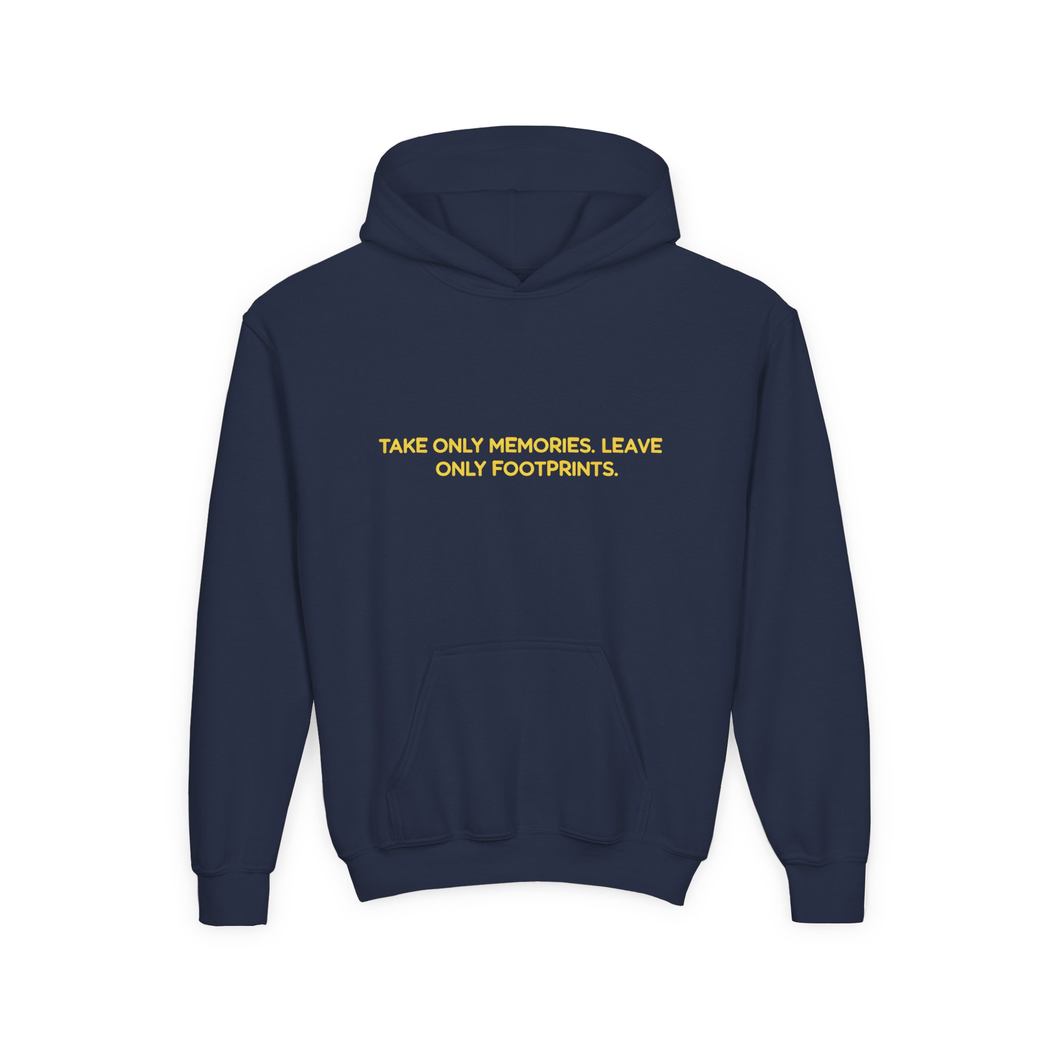 Youth Hoodie(Gildan) – "Take Only Memories-Leave Only Footprints (Design Sitcom-Line)