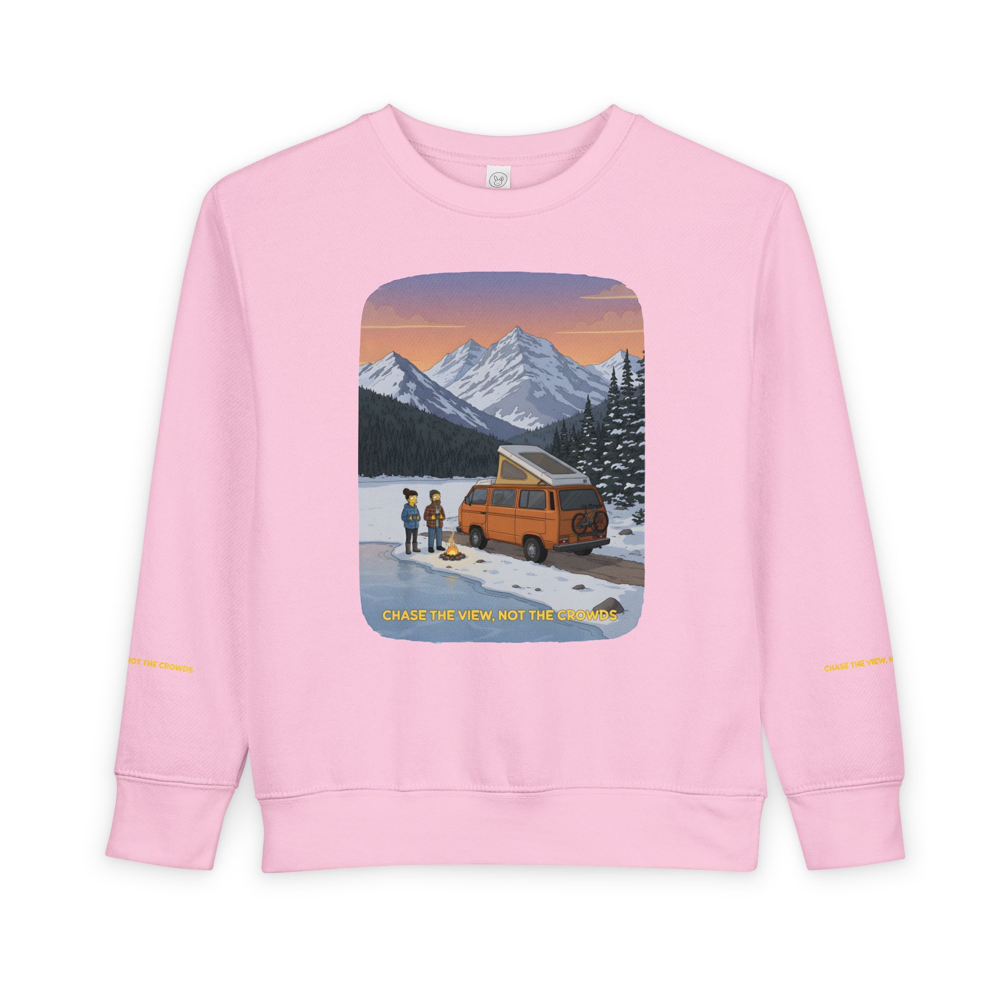 Toddler Sweatshirt - "Chase The Views-Not The Crowds" (Design Sitcom-Line)