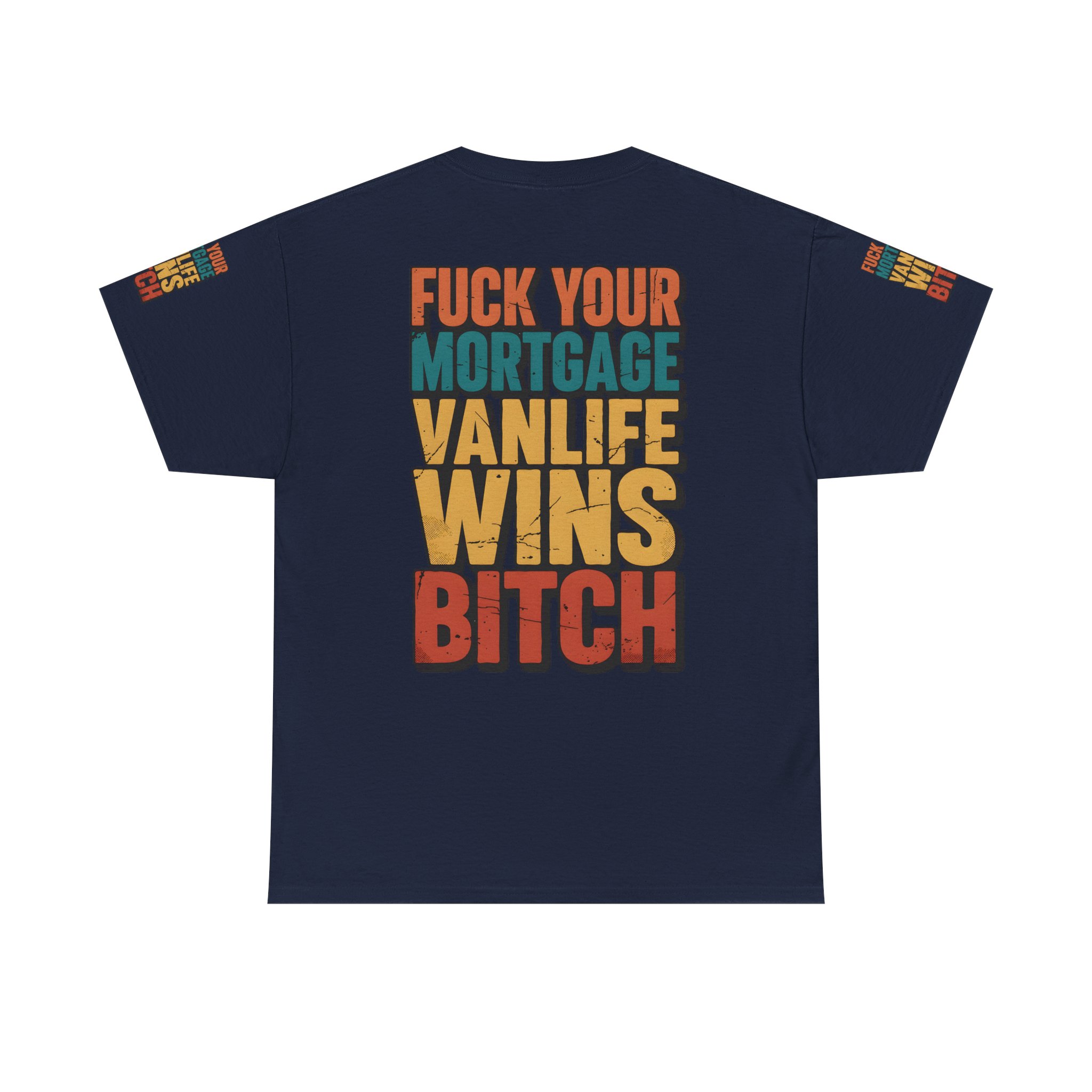 Unisex Heavy Cotton Tee — "Fuck Your Mortgage" Design F**K-Line