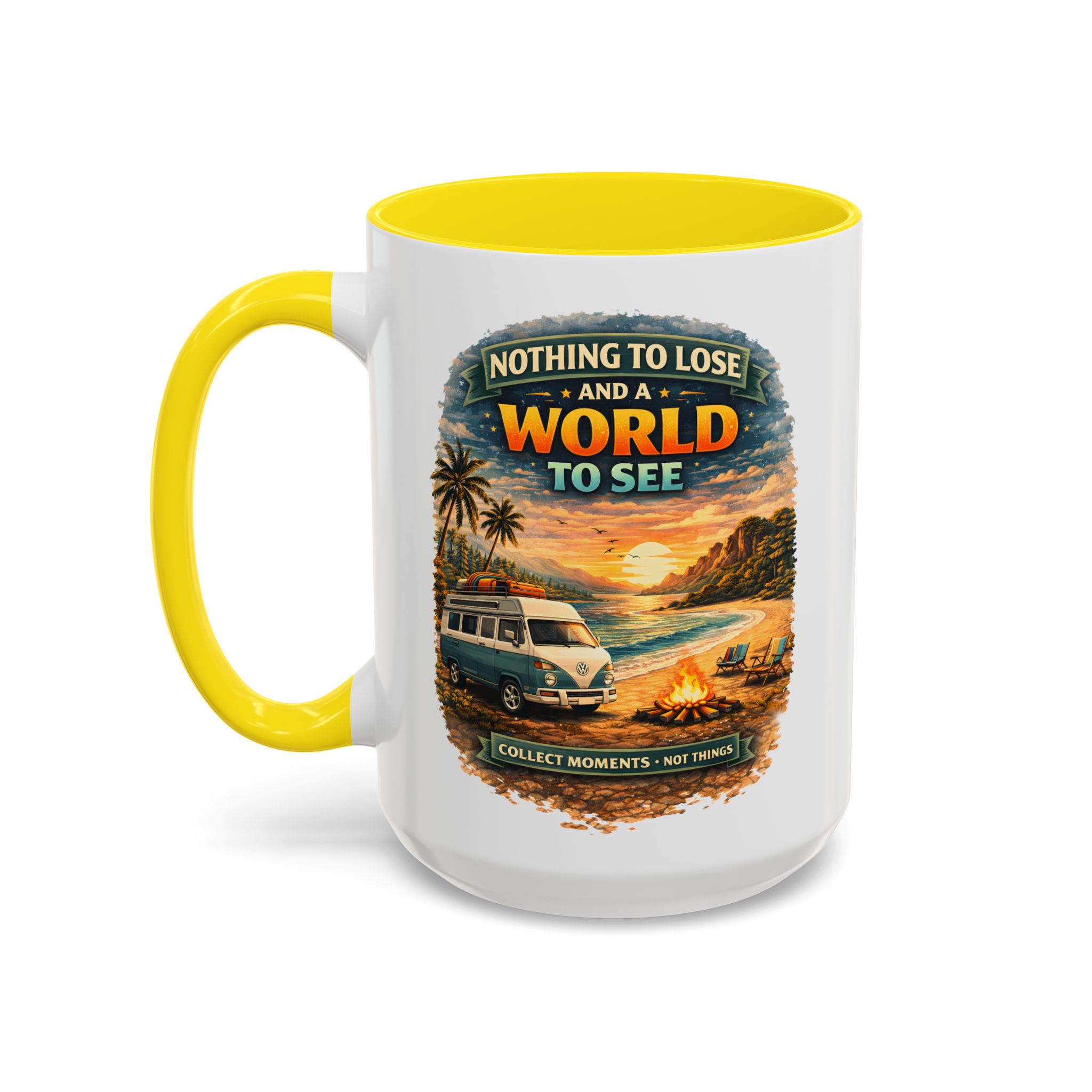 Accent Coffee Mug (11, 15oz) — "Nothing To Lose" Design Scenic-Line